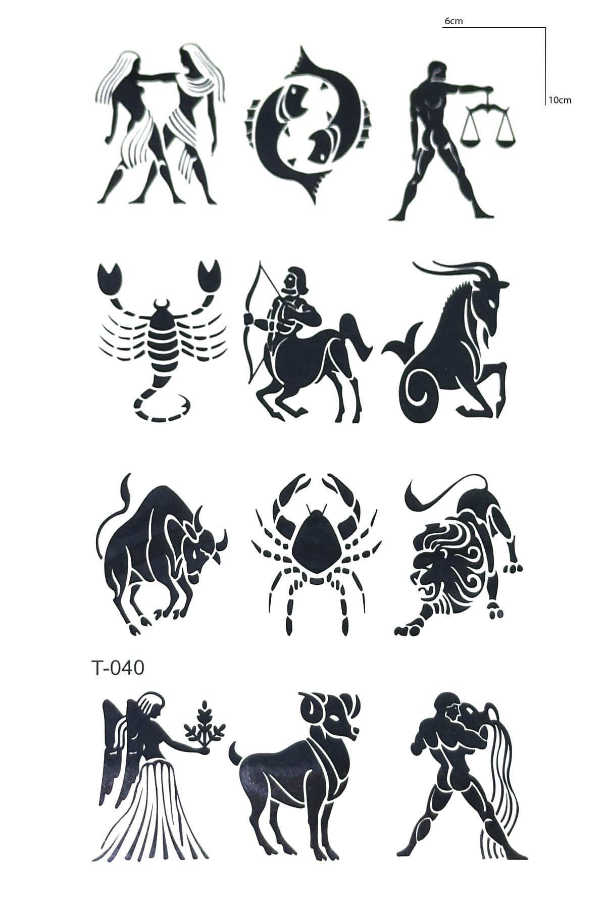Astroloji Burçlar Geçici Dövme Tattoo