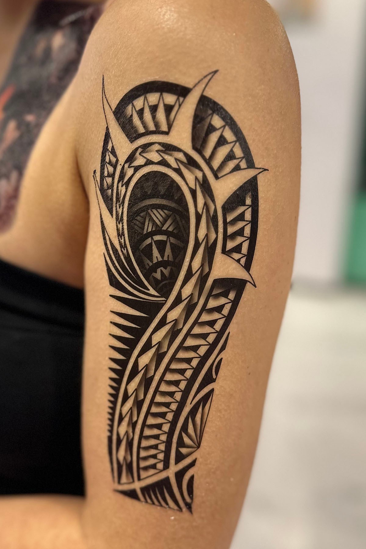 Geçici Tribal Figürlü Büyük Boy Dövme Tattoo
