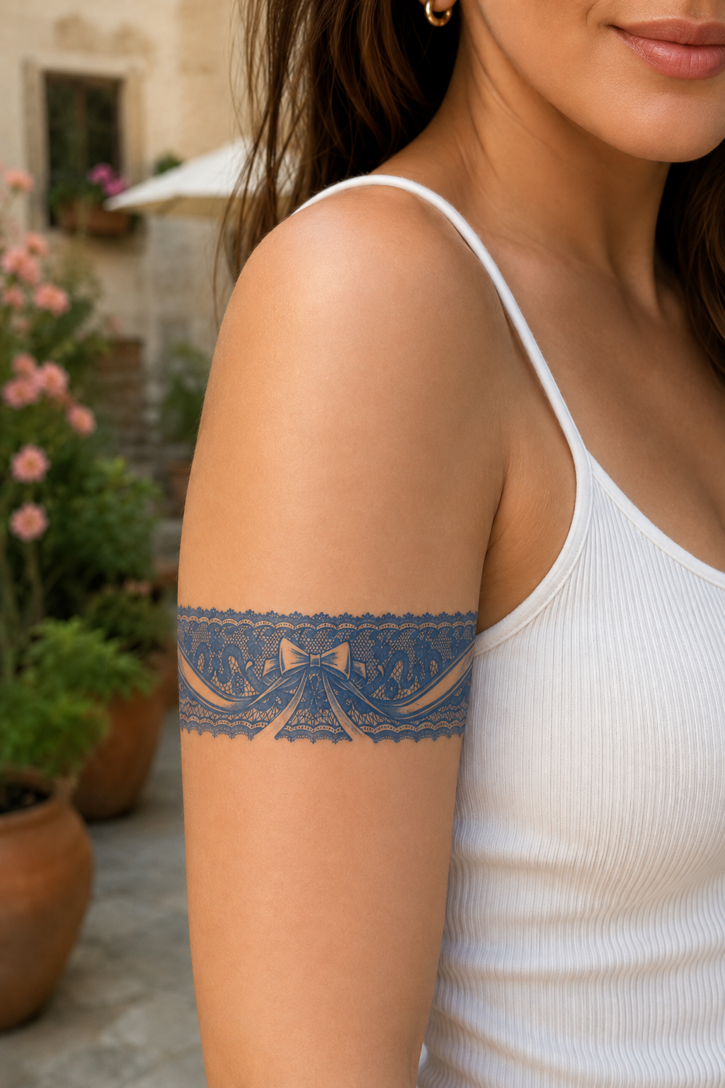 Kurdele Şerit Sonradan Kararan Yarı Kalıcı Geçici Dövme Tattoo