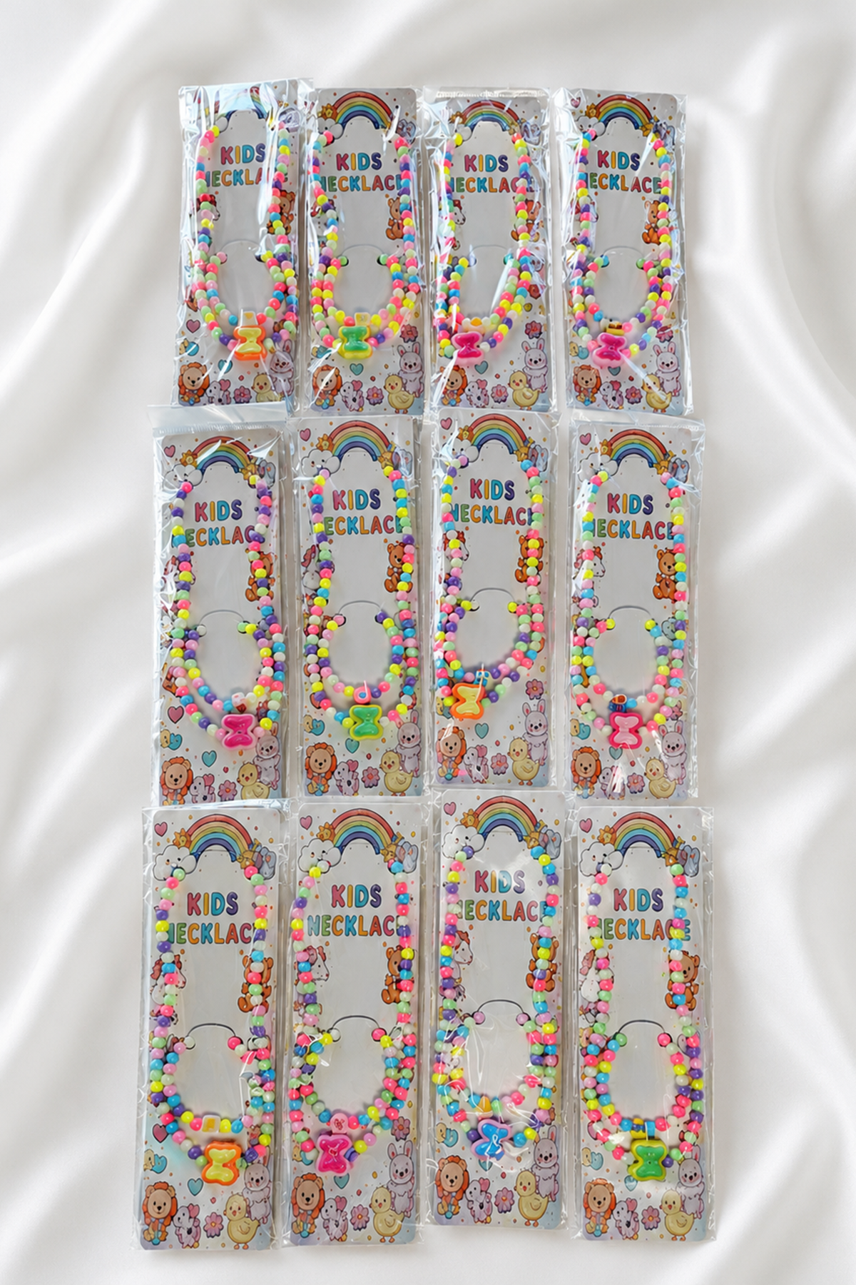 12li Karışık Figürlü Çocuk  Kolye/Bileklik Set