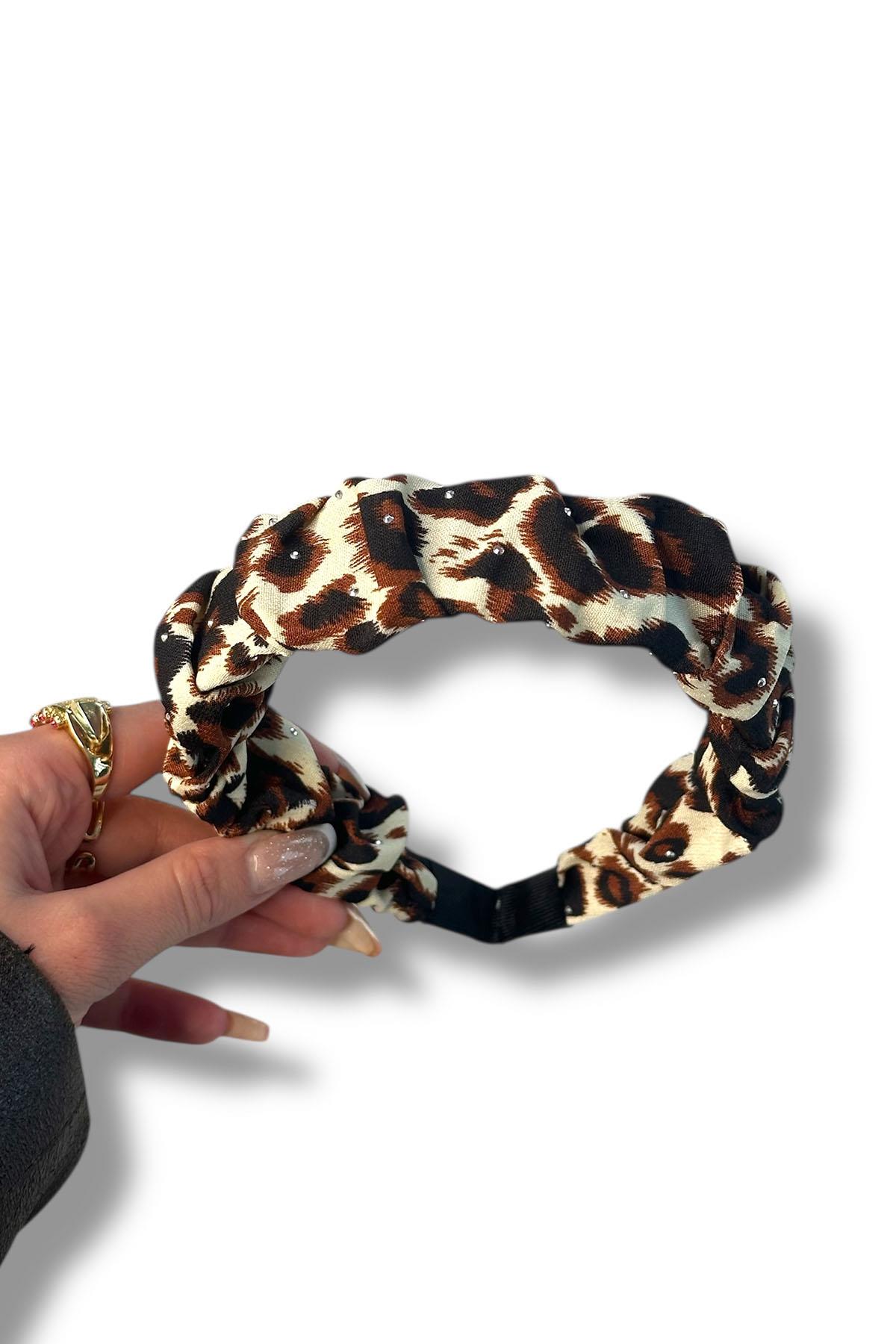 12´li Karışık Renk Leopar Desenli Taç Set