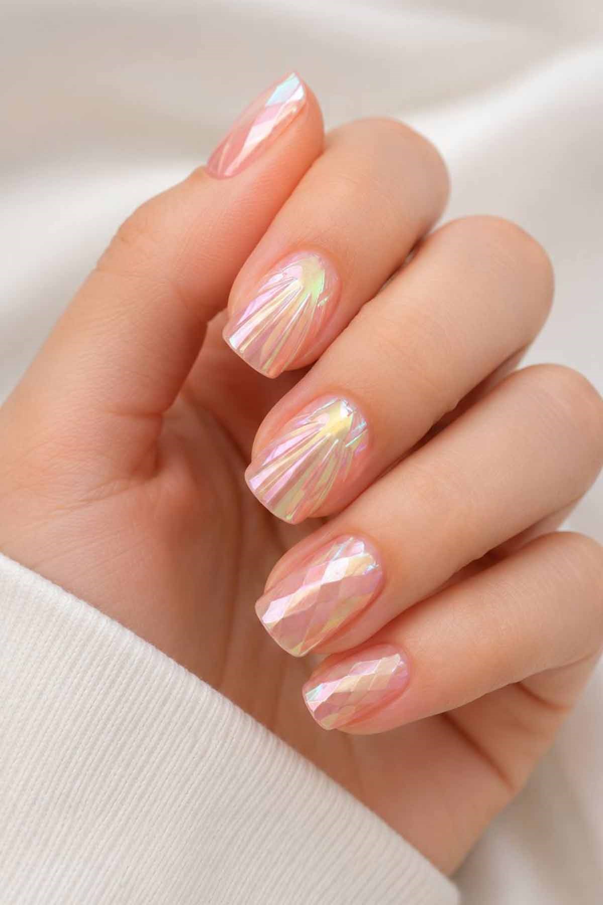 Pembe Renk 12li Takma Tırnak (Yapıştırıcılı)