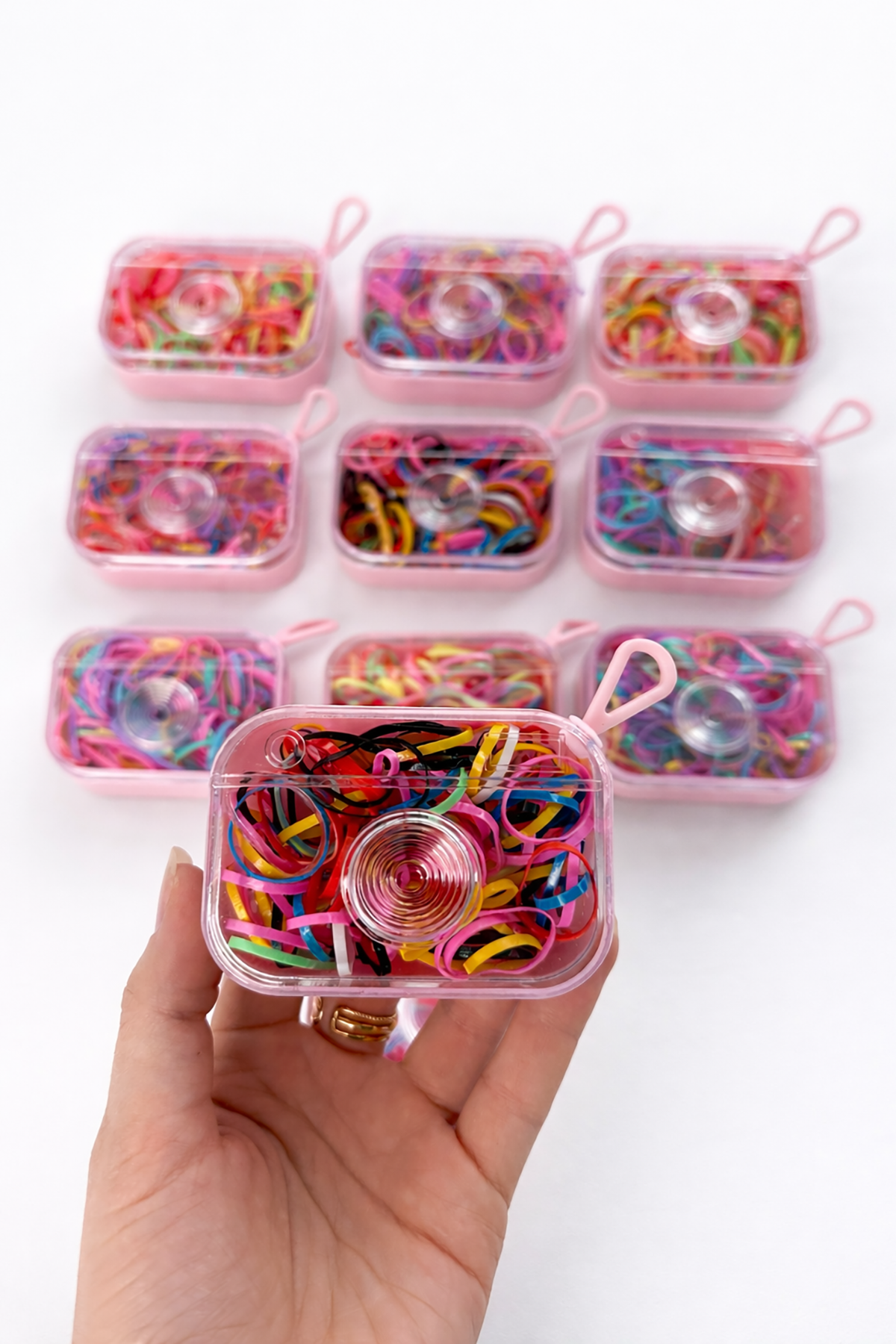 12li Karışık Renk Lastik Toka Set