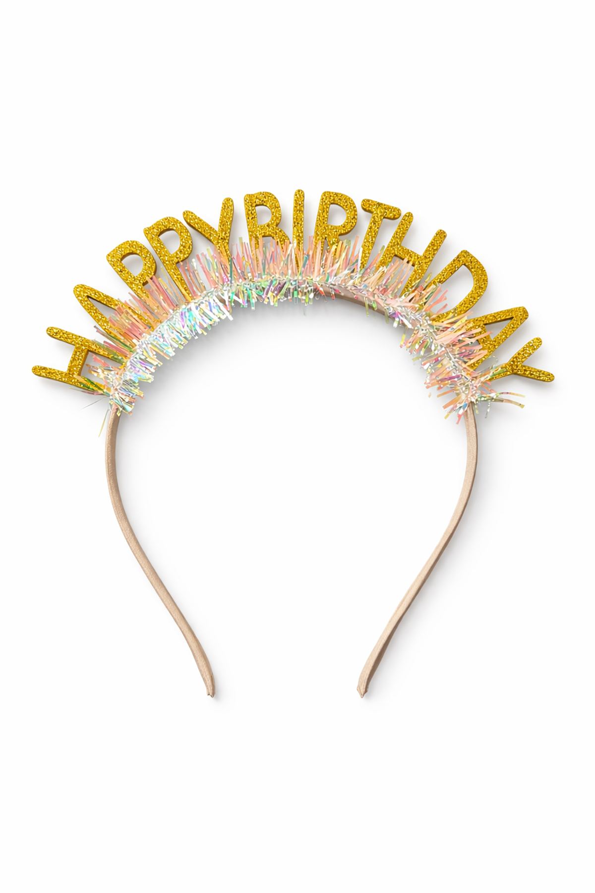 Sarı Renk Happy Birthday Yazılı Taç