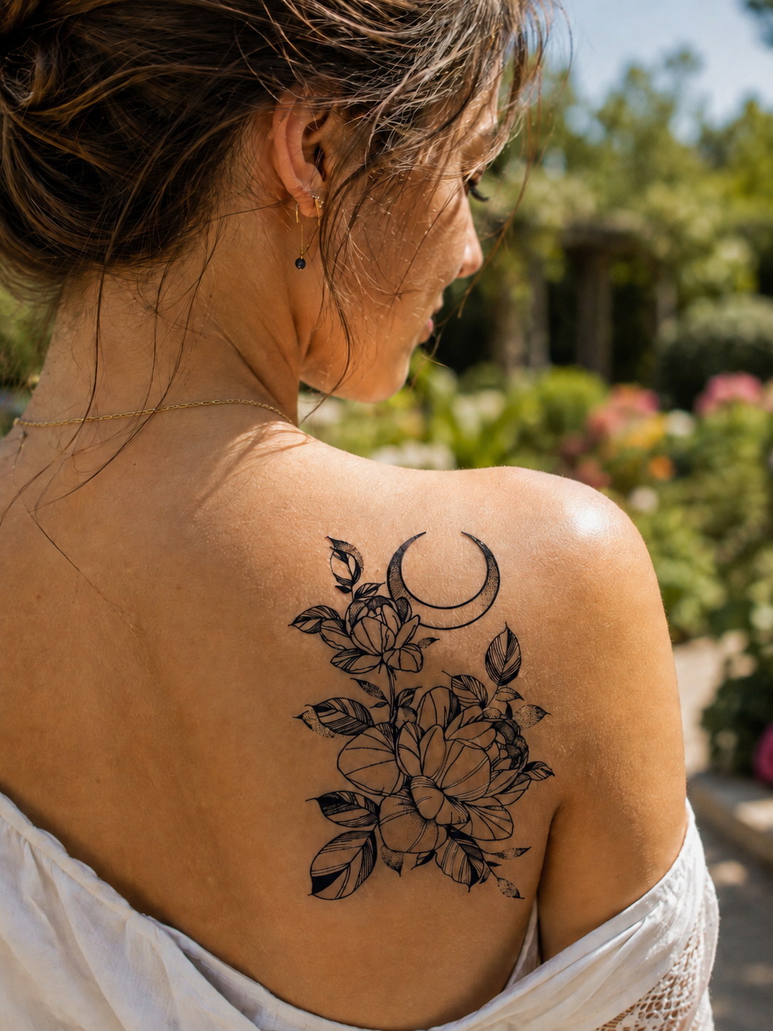 Çiçek Sonradan Kararan Yarı Kalıcı Geçici Dövme Tattoo