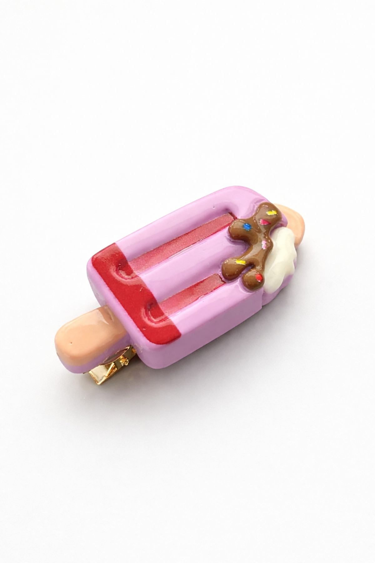 Mor Renk Dondurma Figürlü Yan Toka