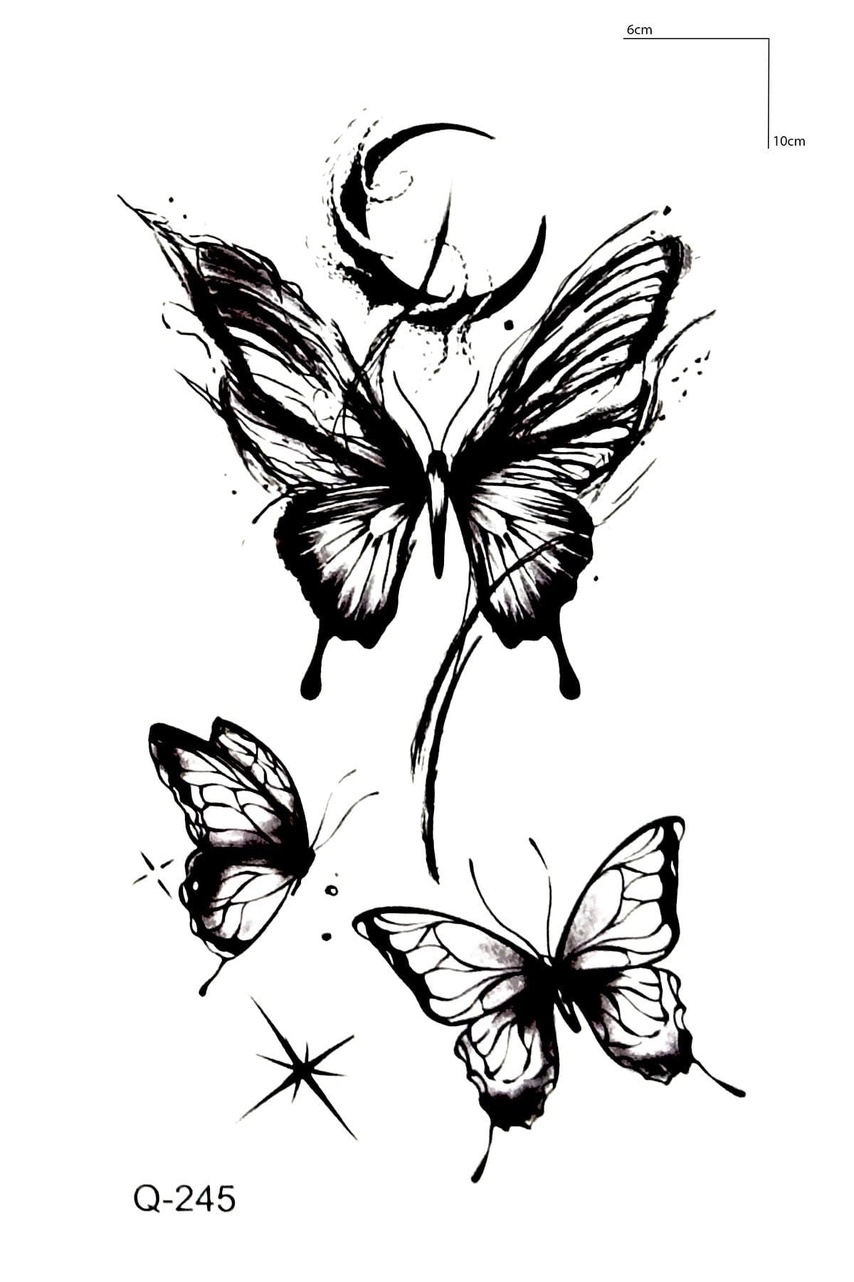 Kelebekler Mini Geçici Dövme Tattoo