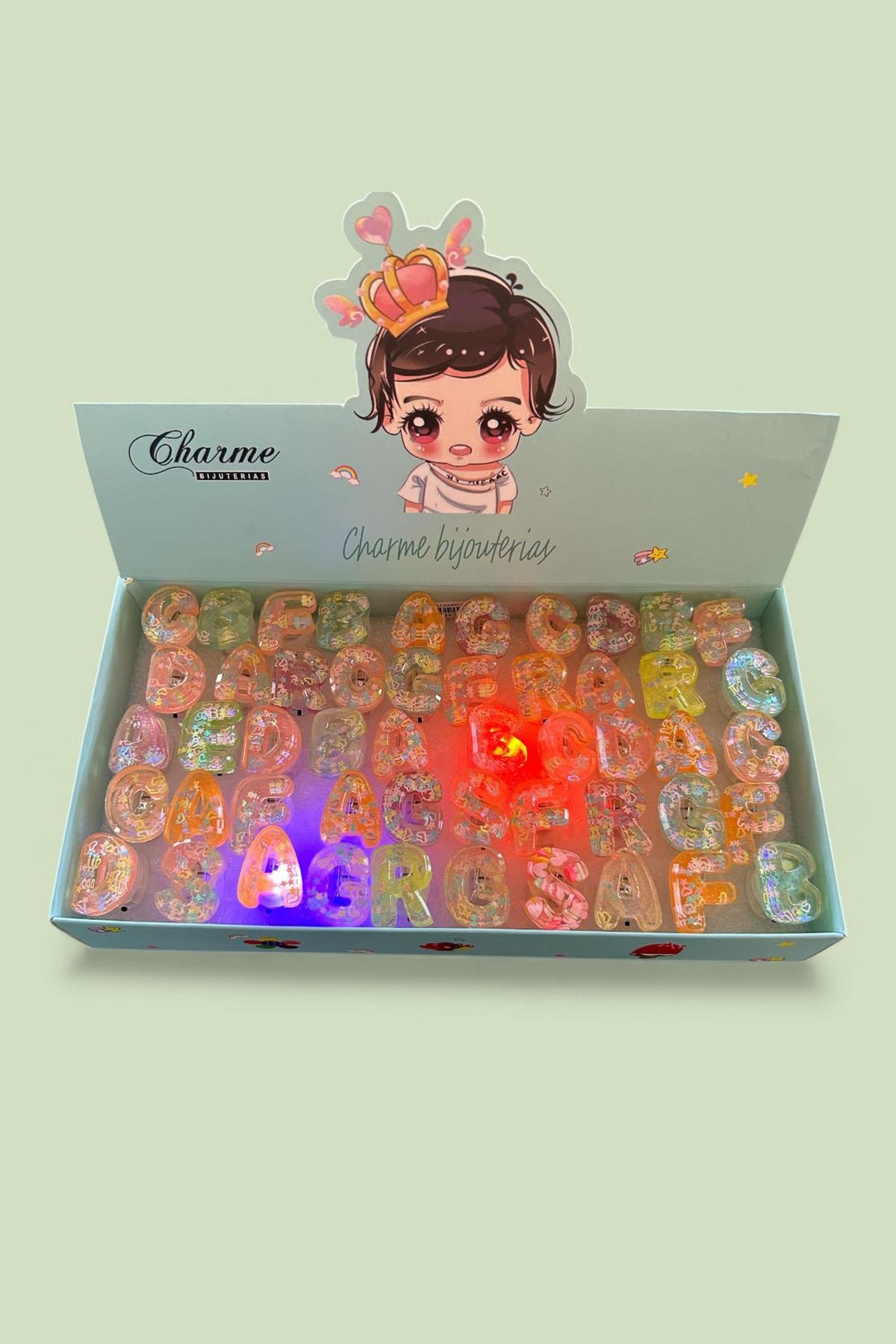 50 Adet Karışık Figürlü Işıklı Yüzük Set