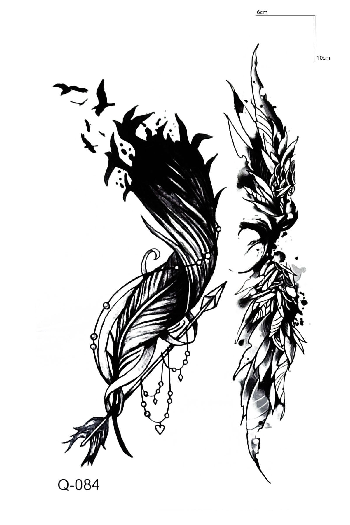 Yaprak Mini Dövme Geçici Tattoo