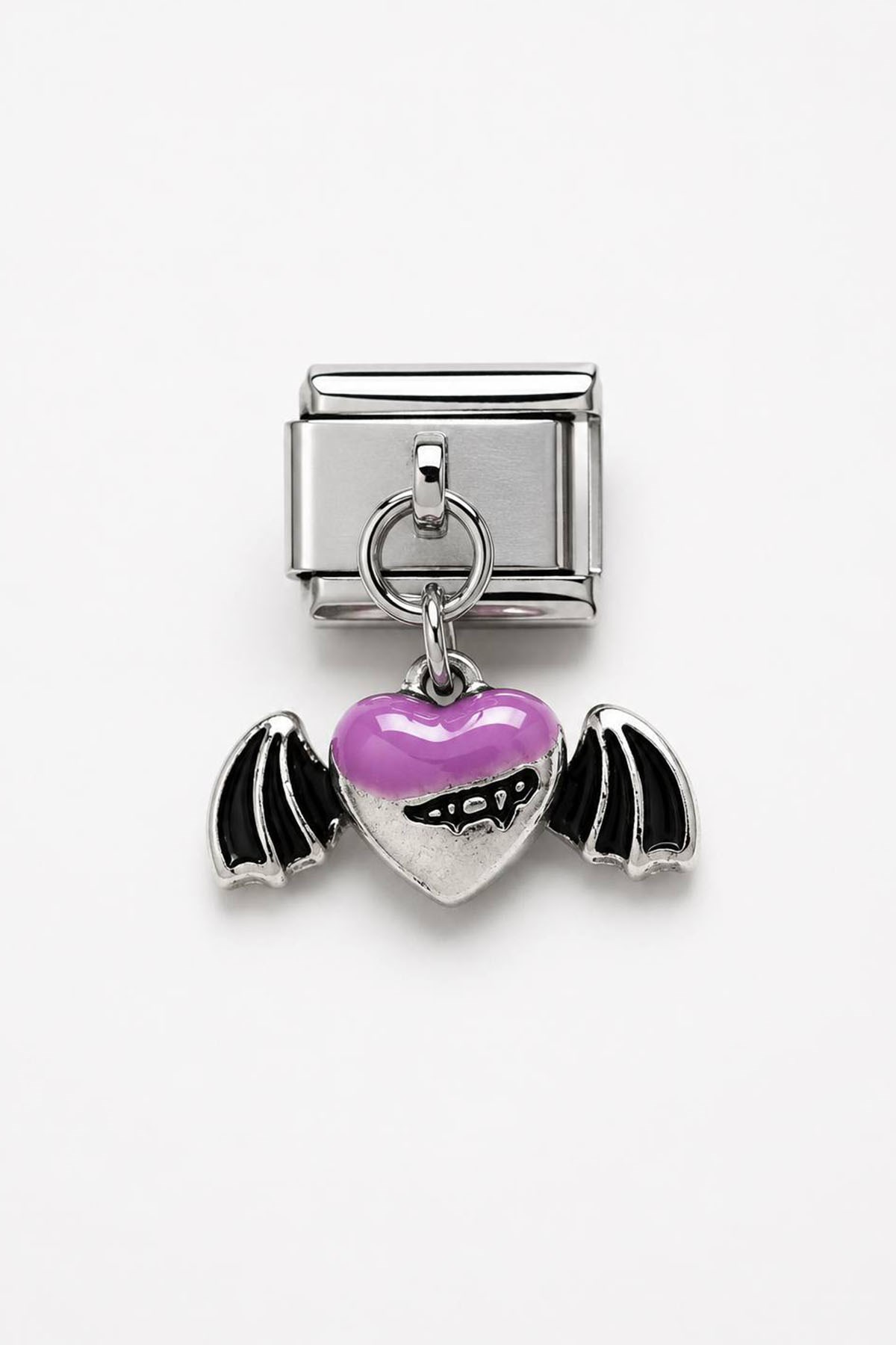 Gümüş Renk Kalp Figürlü Çelik Nomination Charm (Tek)