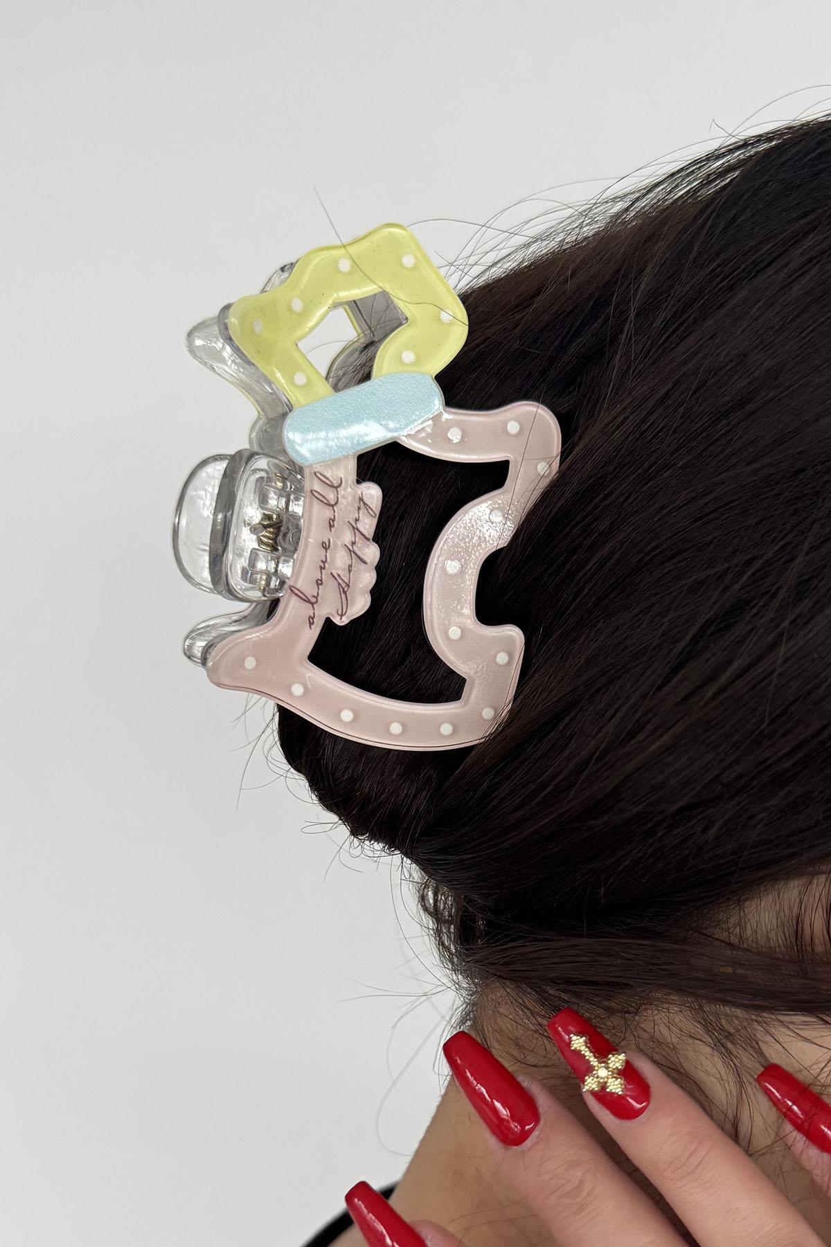 Karışık Renk Köpek Figürlü Kemik Mandal Toka