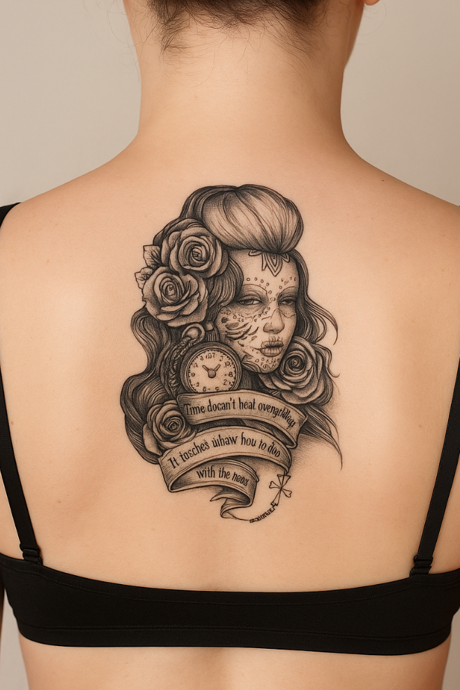 Kadın Figürlü Geçici Dövme Tattoo