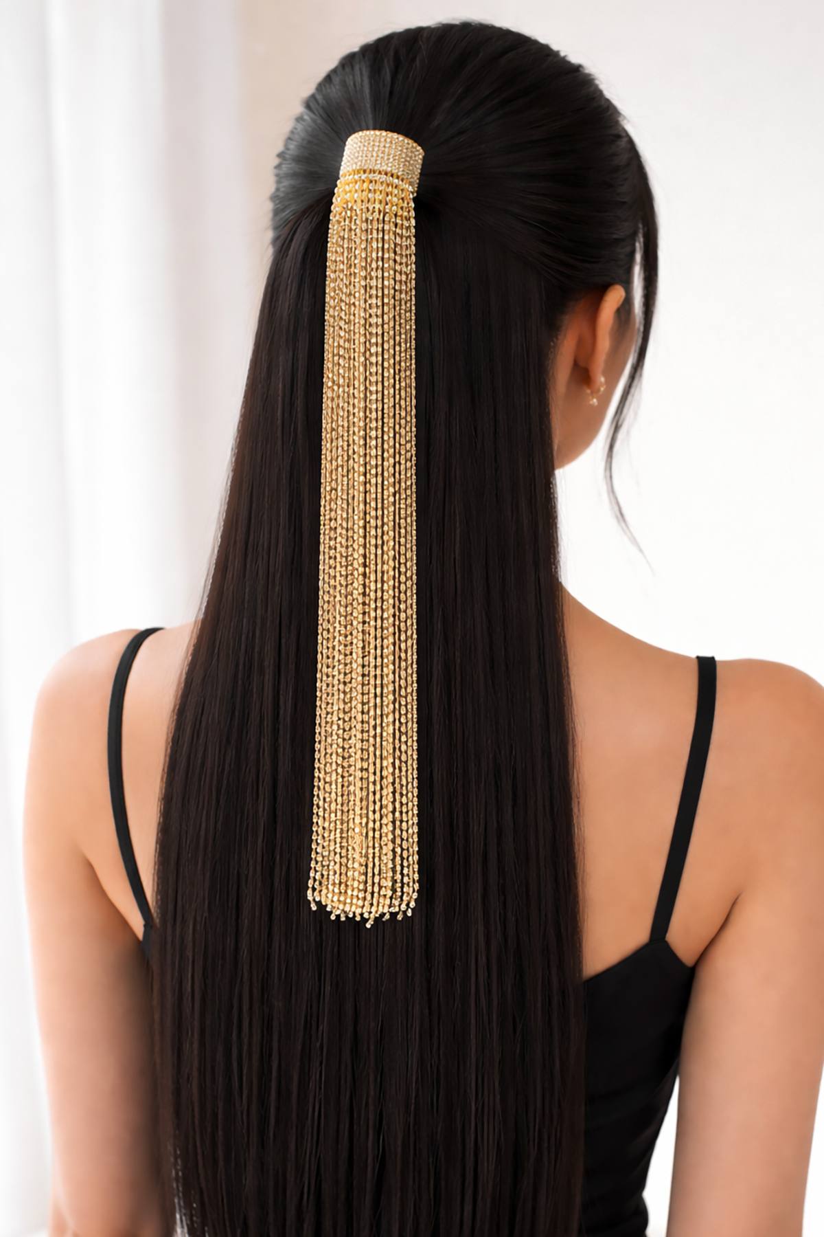 Altın Renk Taşlı Saç Aksesuarı