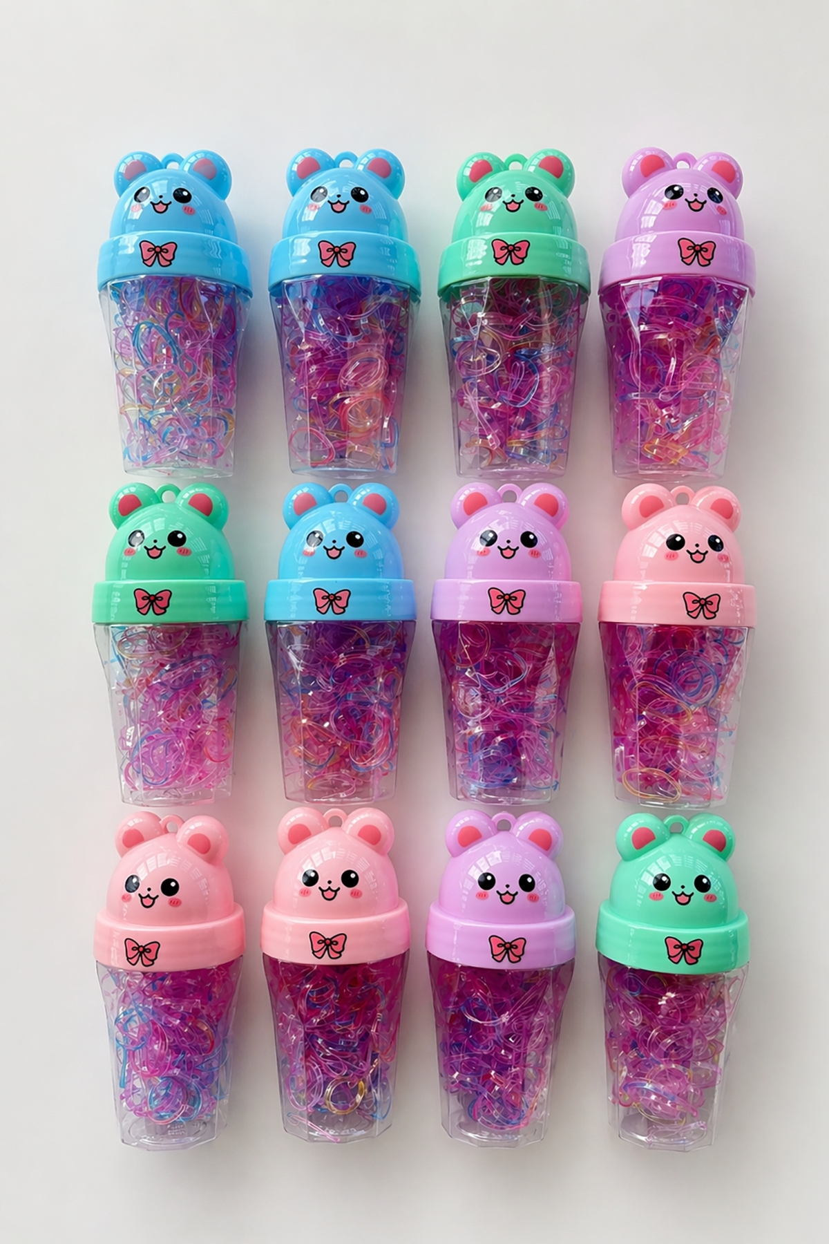 12li Karışık Renk Perma Lastik Toka Set