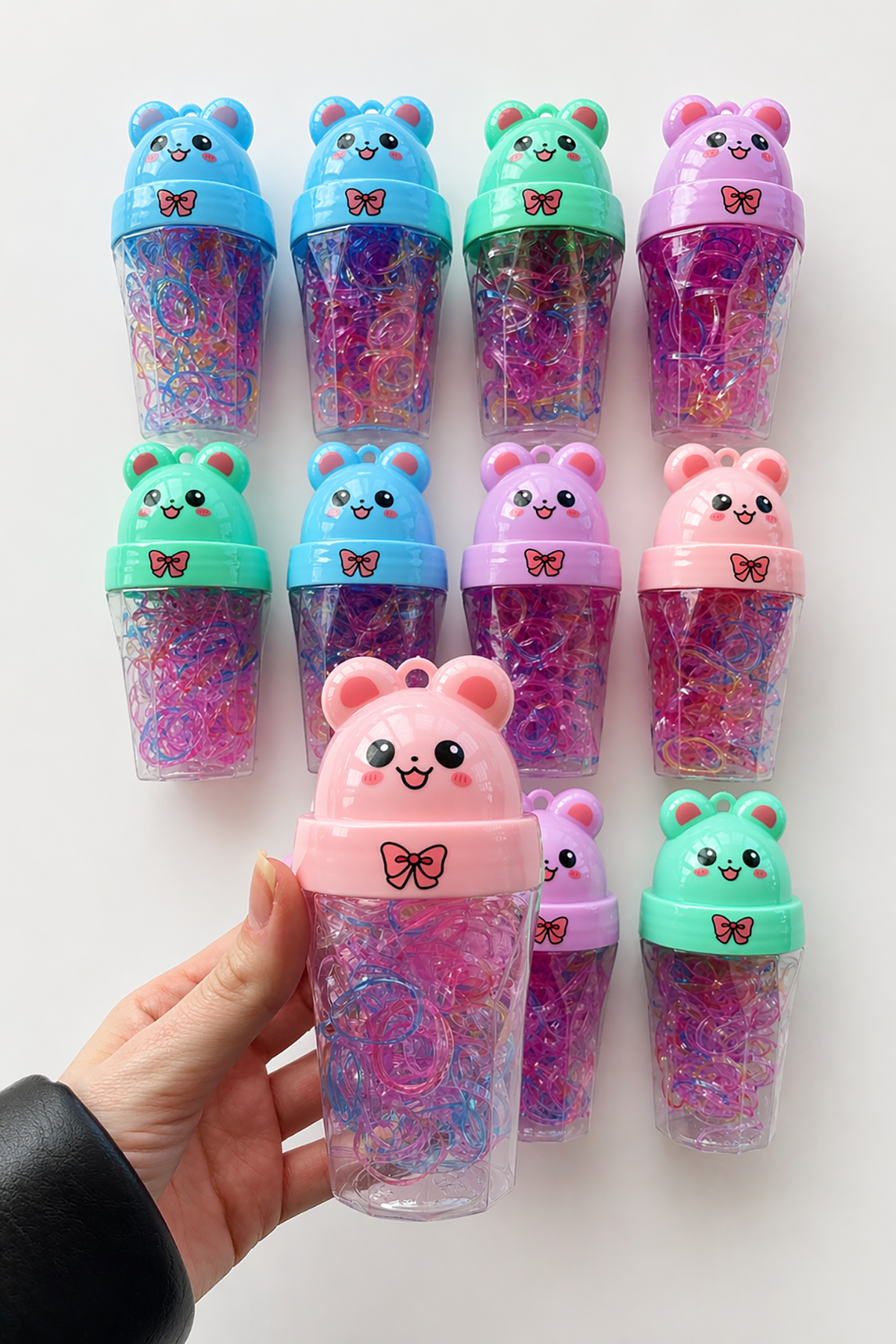 12li Karışık Renk Perma Lastik Toka Set