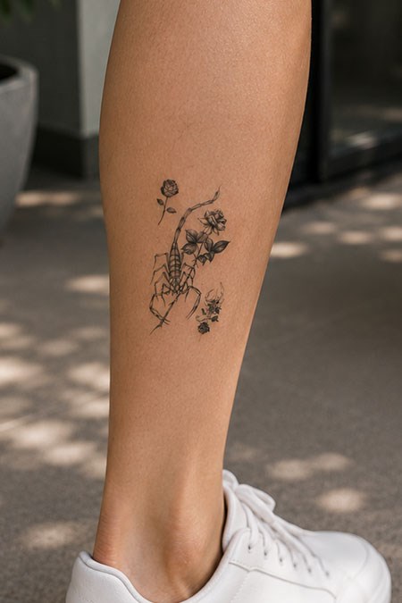 Yengeç Mini Geçici Dövme Tattoo