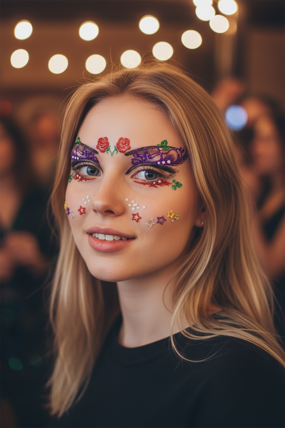 Yapışkanlı Yüz Dövme Tattoo