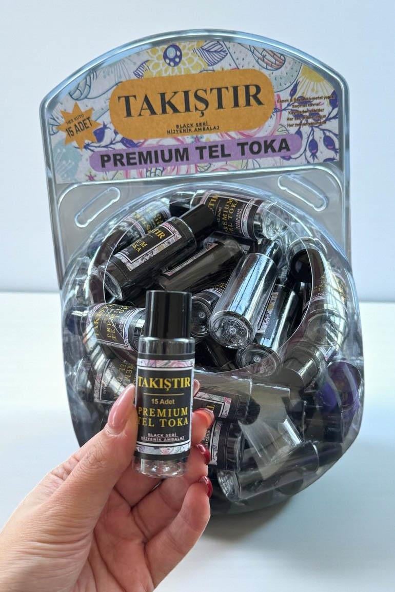 100lü Siyah Renk Kutulu Tel Toka Set