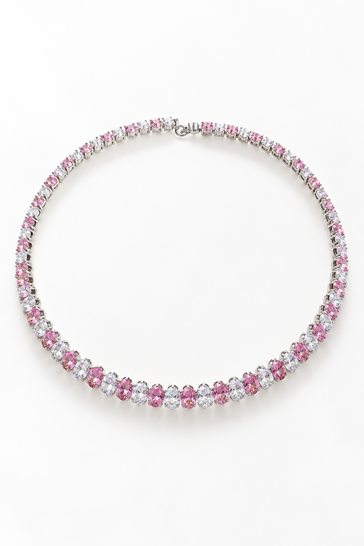 Gümüş Renk Taşlı Choker Kolye