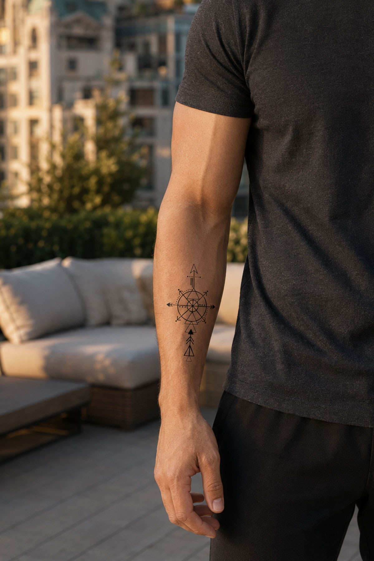 Pusula Mini Geçici Dövme Tattoo 