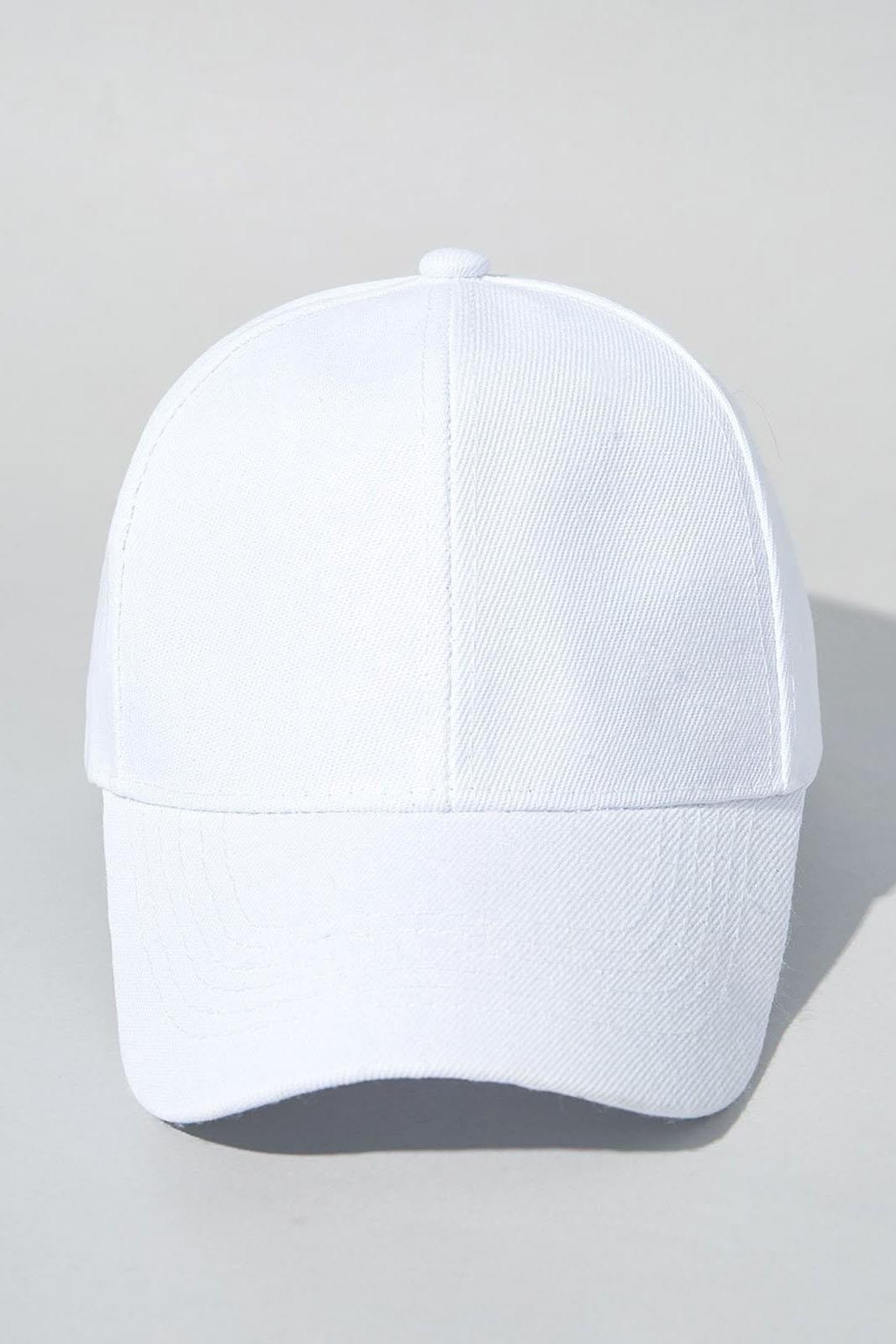 Beyaz Renk Unisex Şapka