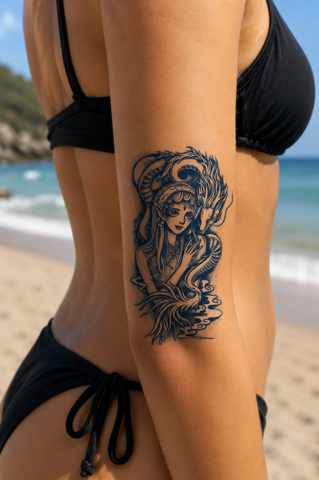 Kız Sonradan Kararan Yarı Kalıcı Geçici Dövme Tattoo