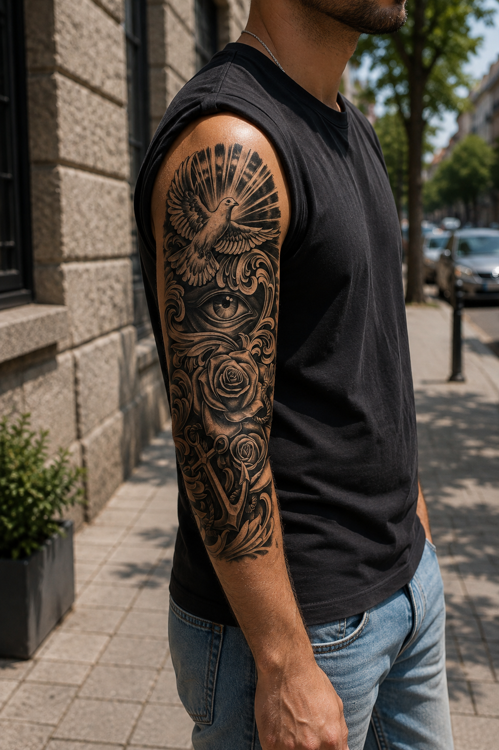 Kuş Ve Göz Geçici Dövme Tattoo