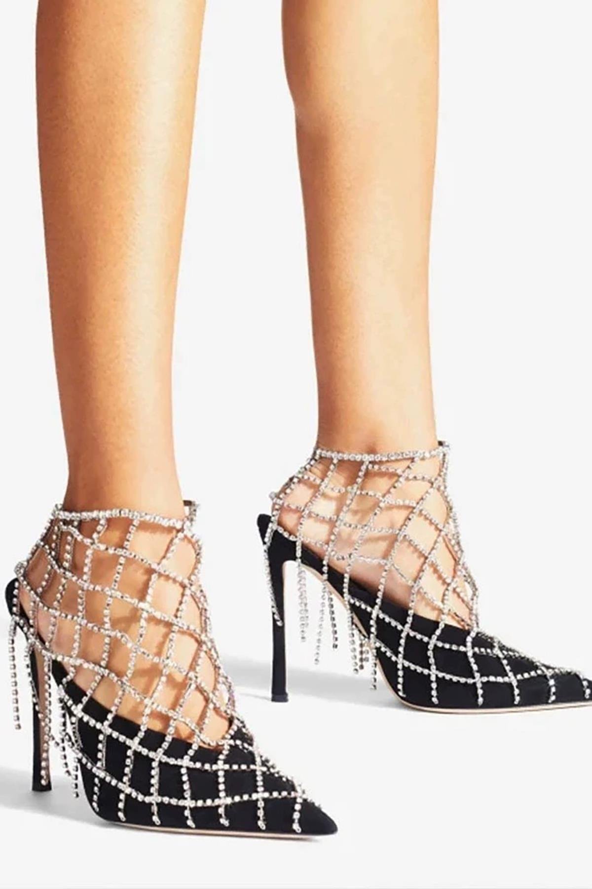 Gümüş Renk Taş Detaylı Ayak Aksesuarı