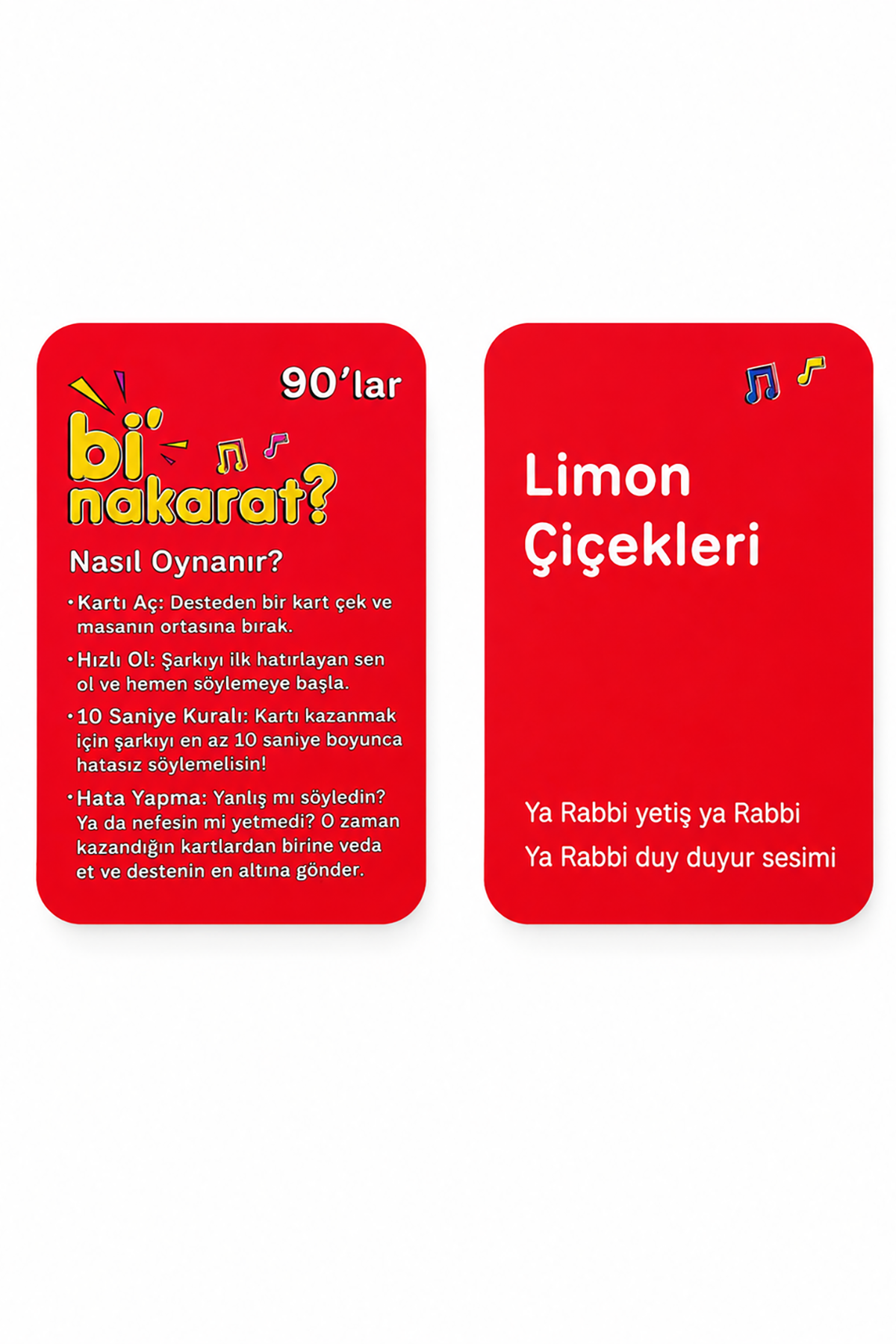 Bi Nakarat Oyunu Eğlence Parti Sevgili- Çift Oyunları Kart Oyunu