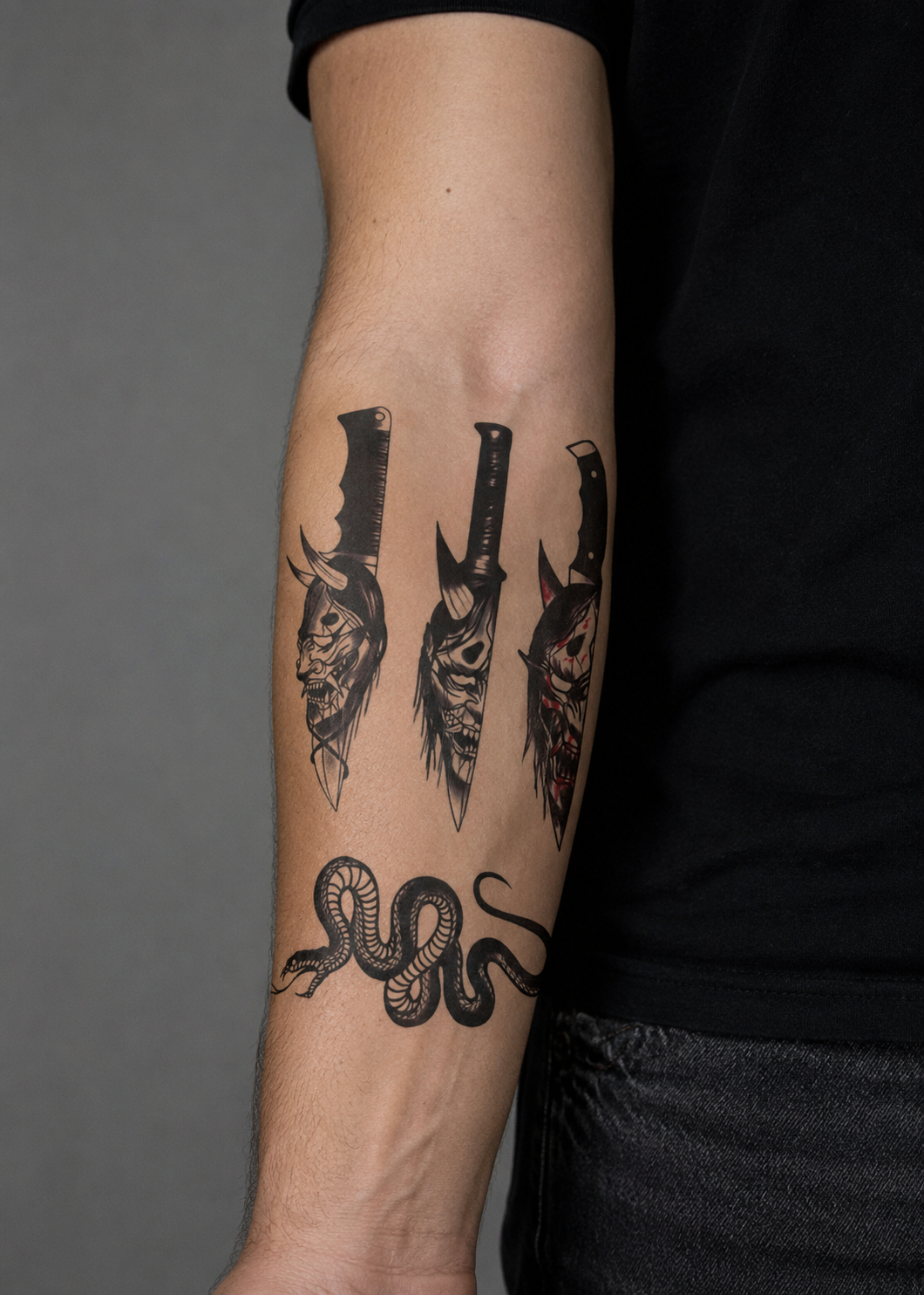 Devil Bıçak Geçici Dövme Tattoo