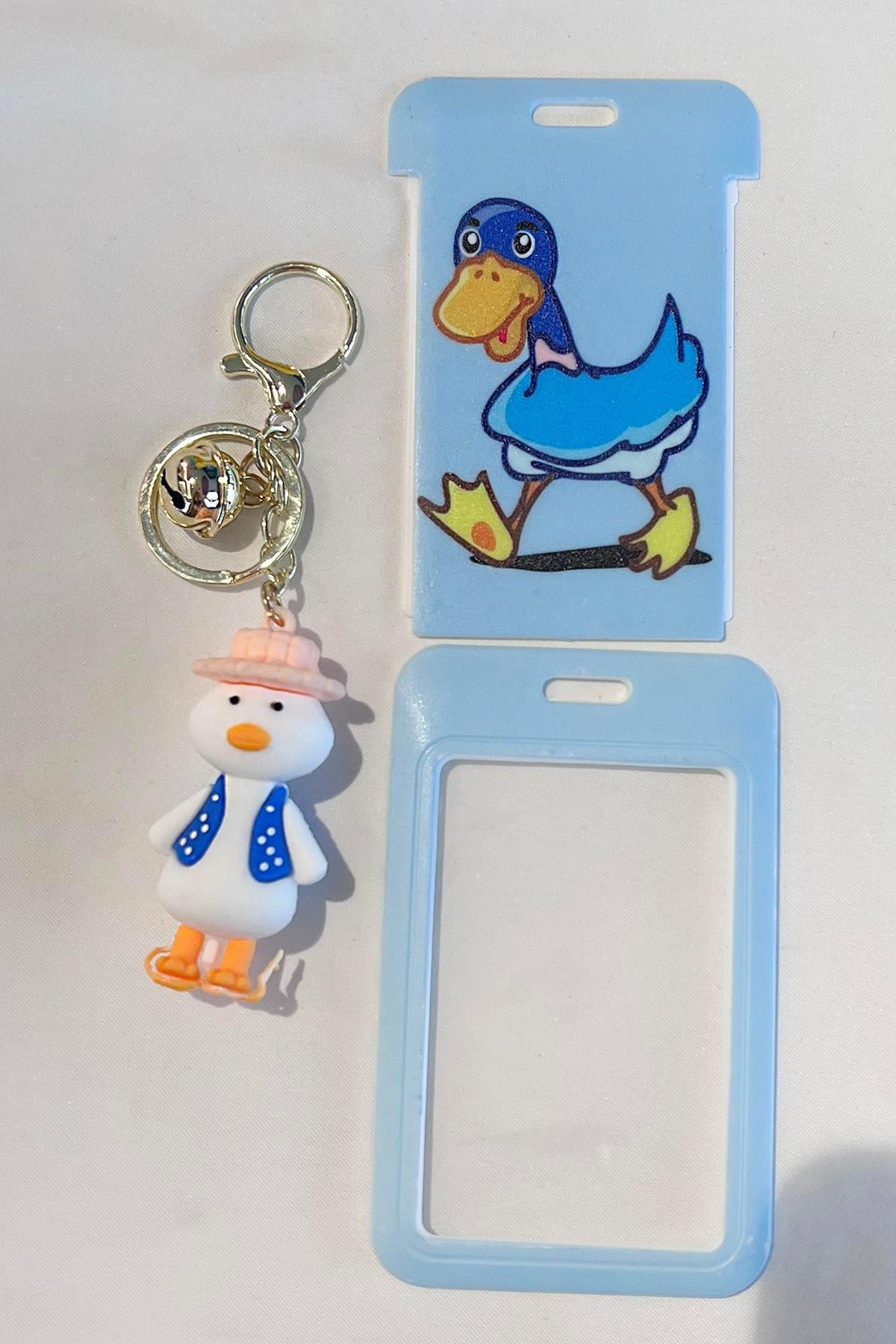 Ördek Figürlü Kartlıklı Anahtarlık