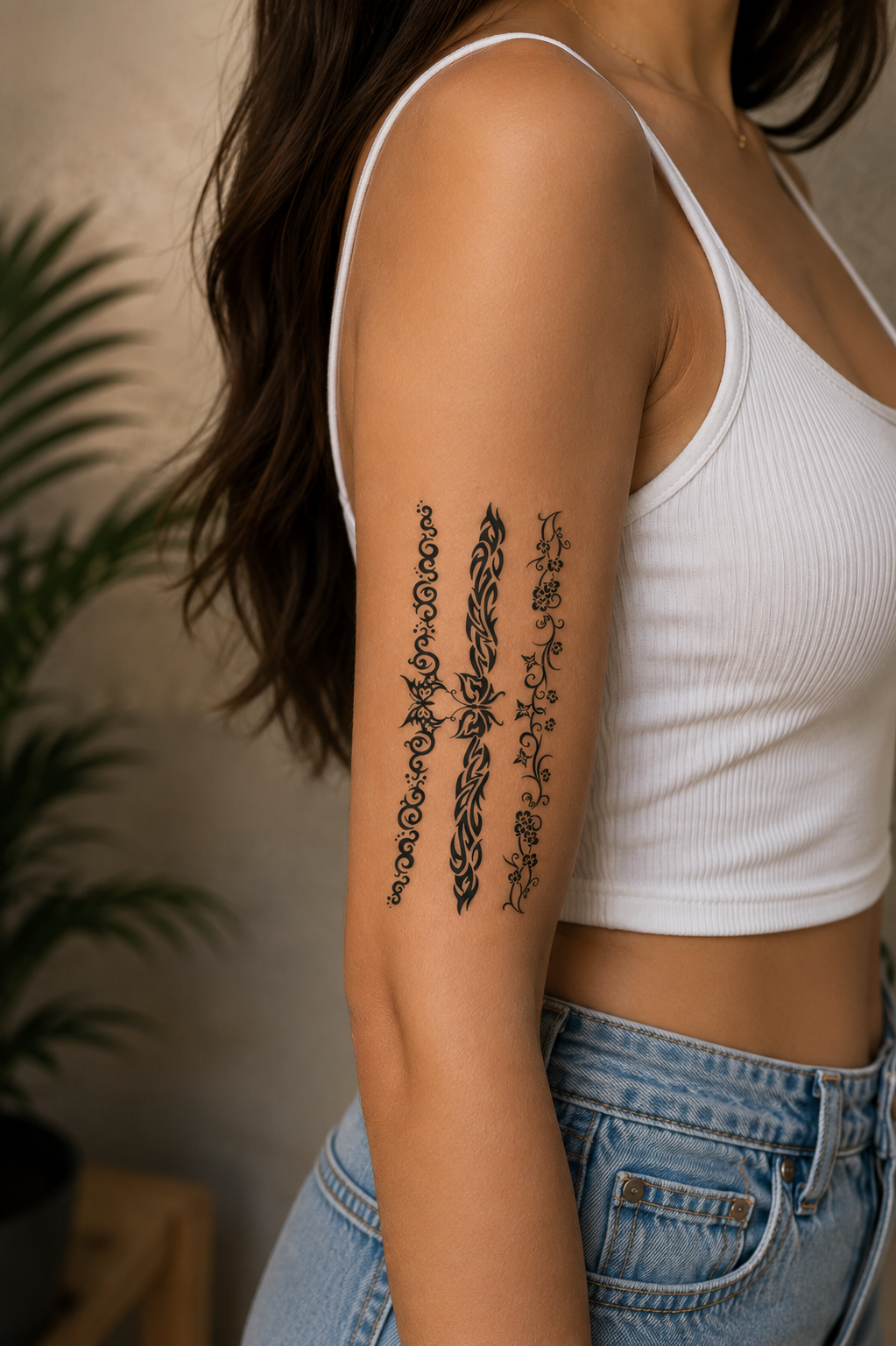 Kelebek Tribal Dövme Geçici Tattoo