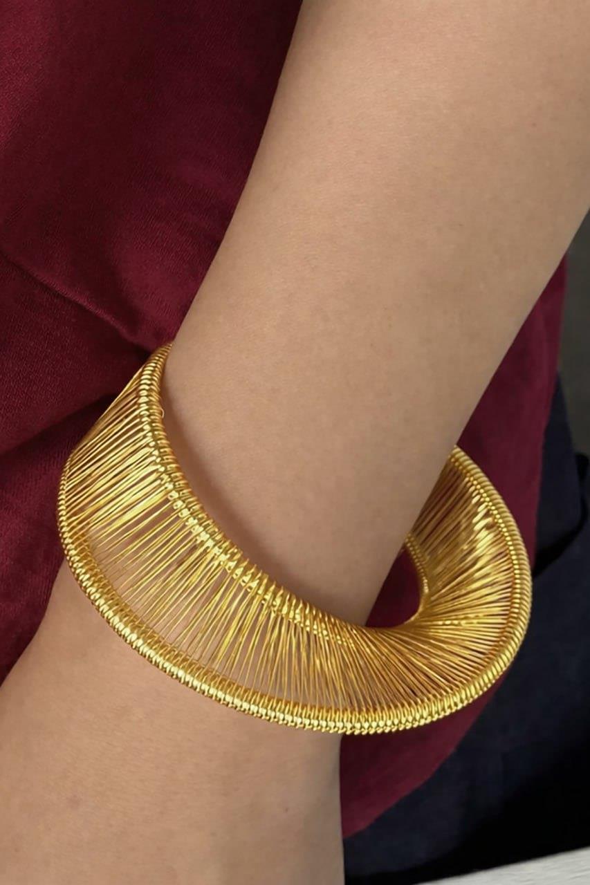 Altın Renk Metal Kelepçe Bileklik