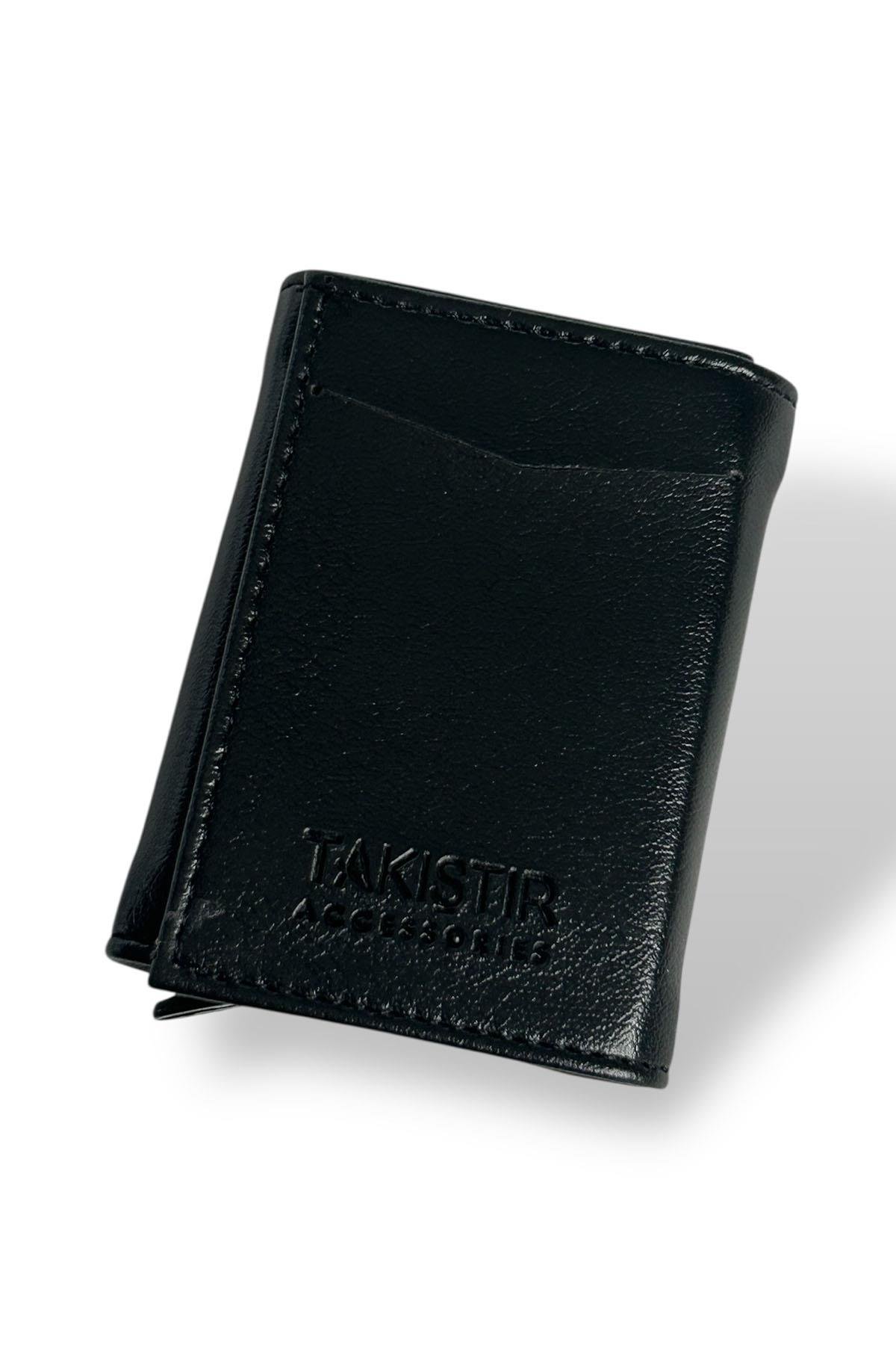 Siyah Renk Otomatik Cüzdan/Kartlık