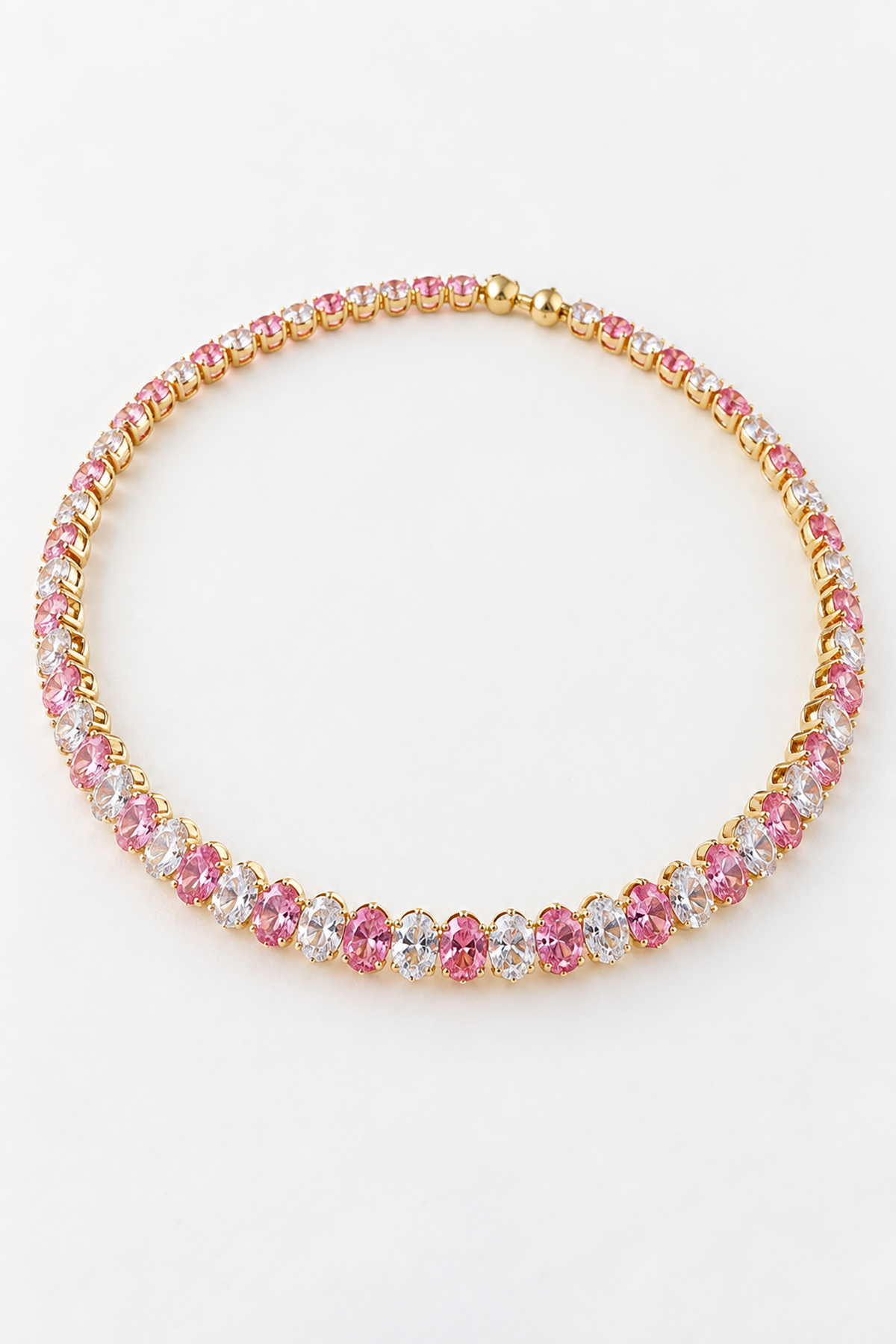 Altın Renk Taşlı Choker Kolye