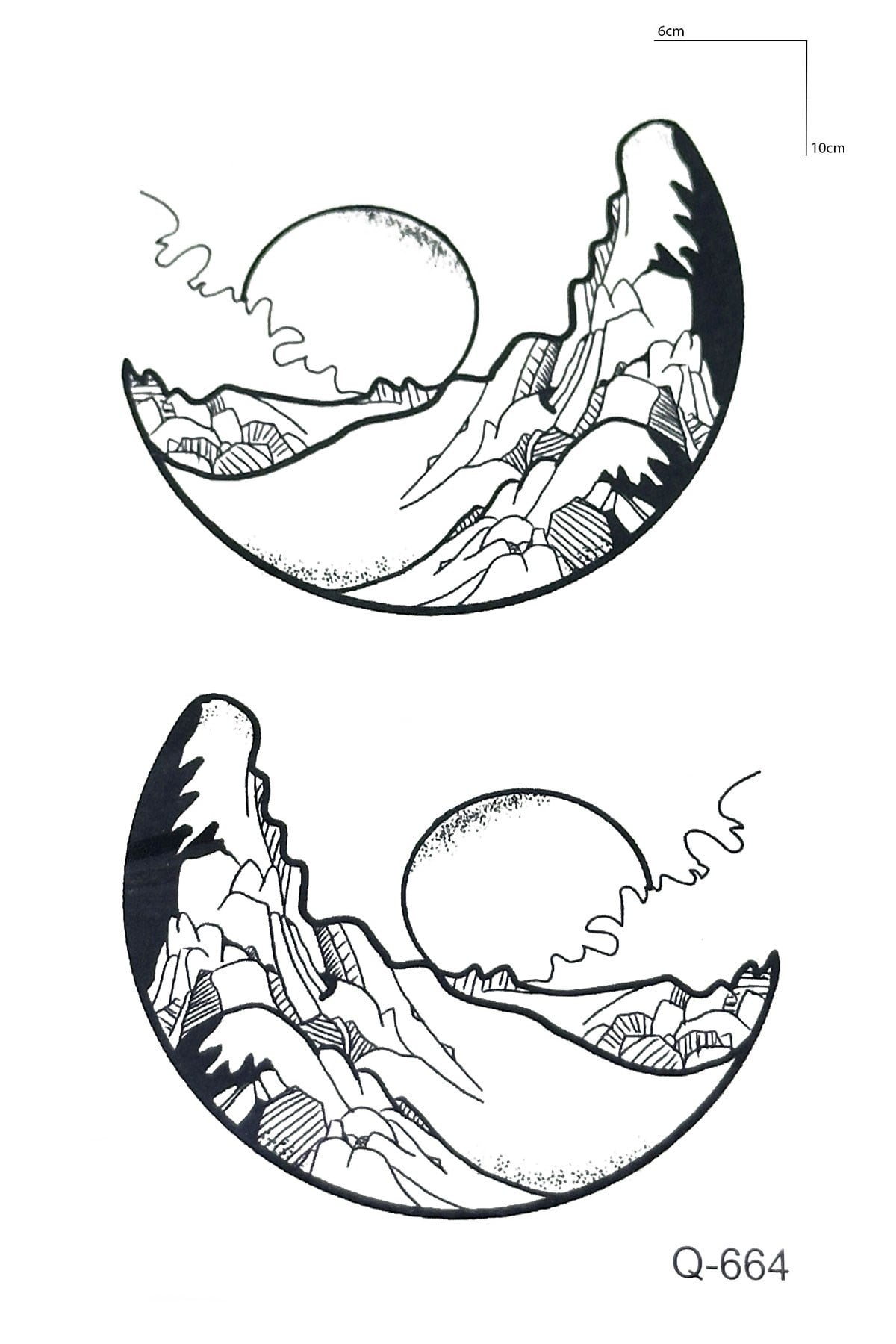 Yarım Ay Mini Geçici Dövme Tattoo