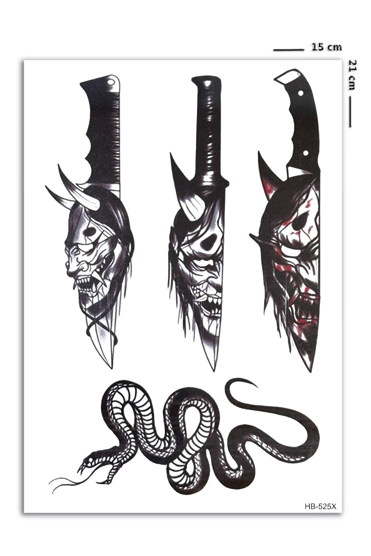 Devil Bıçak Geçici Dövme Tattoo