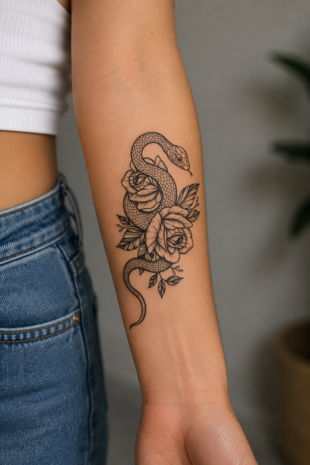 Yılan Geçici Dövme Tattoo