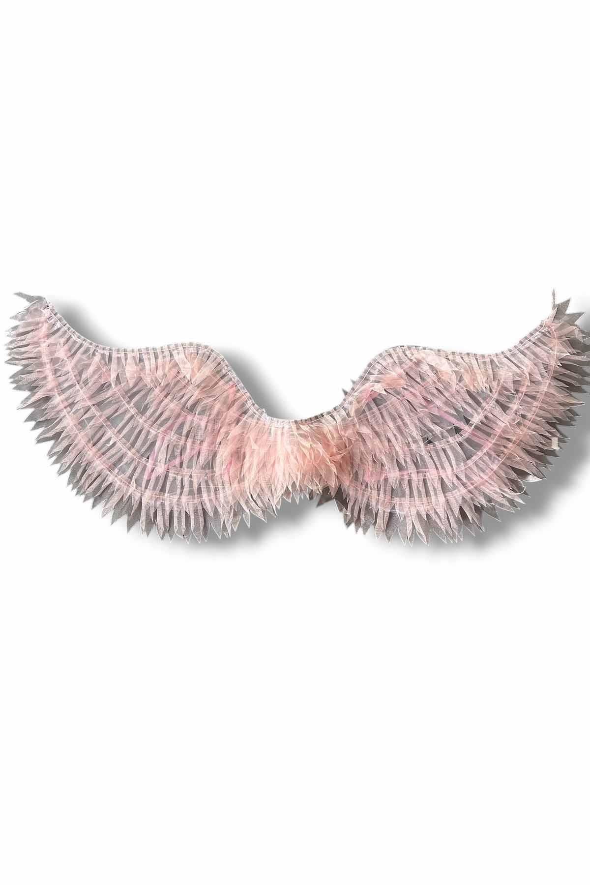 Pembe Renk Led Yanıp Sönen Işıklı Melek Kanat