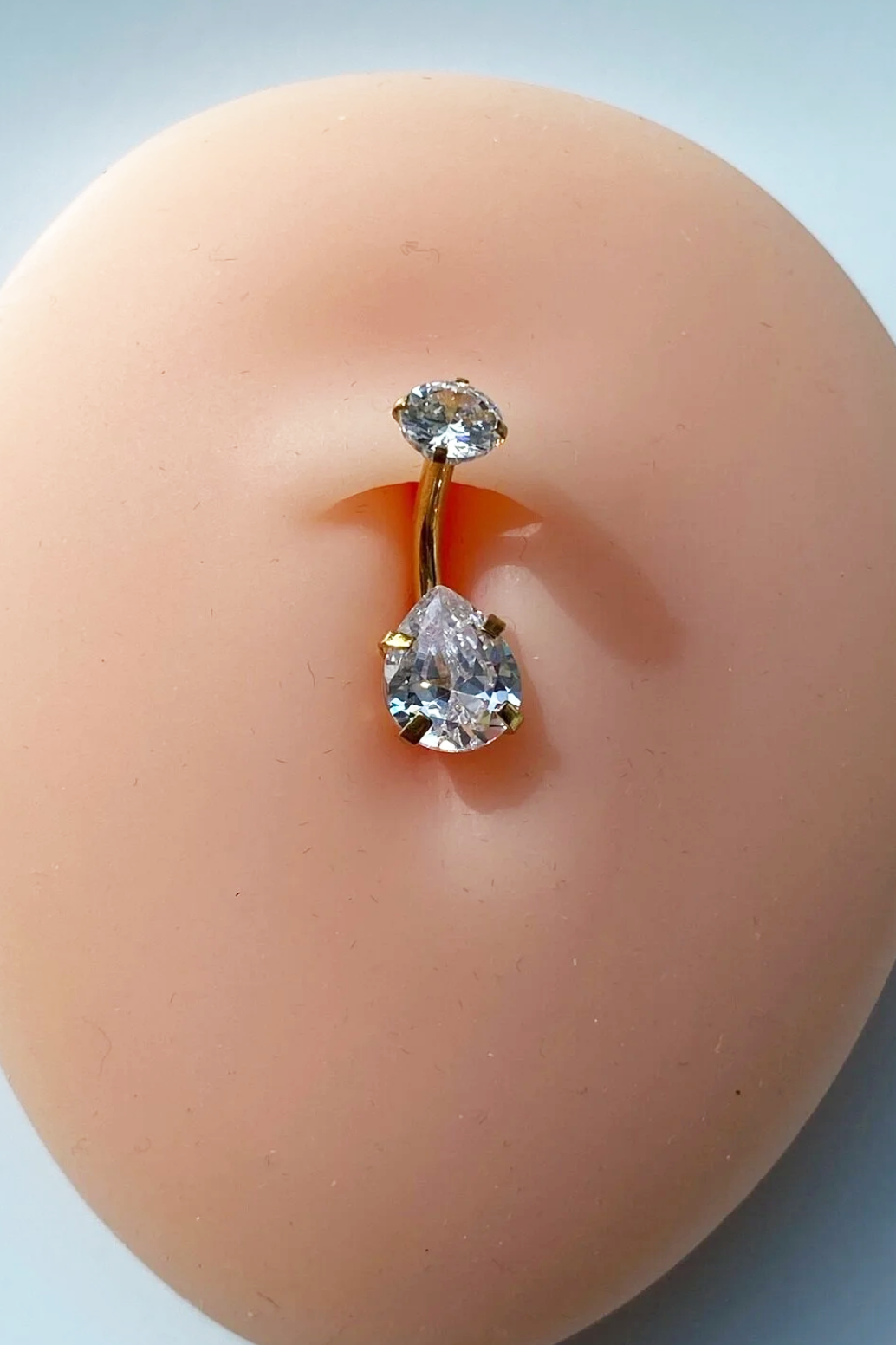 Altın Renk Damla Figürlü Cerrahi Çelik Göbek Piercing