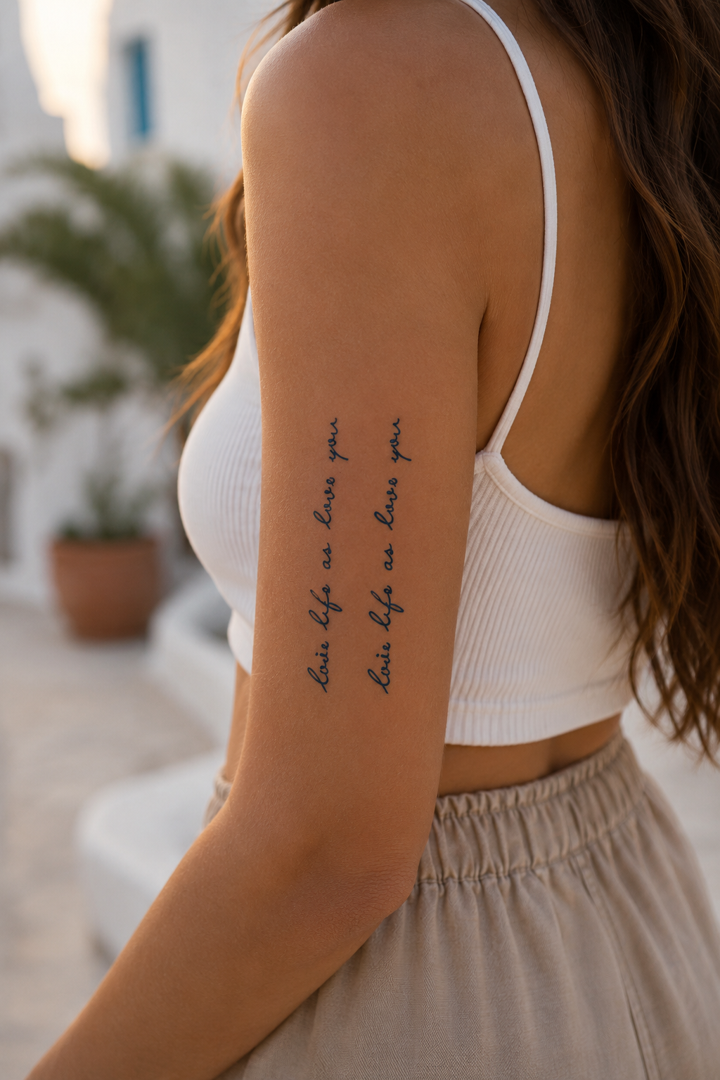 Yazılı Sonradan Kararan Yarı Kalıcı Geçici Dövme Tattoo