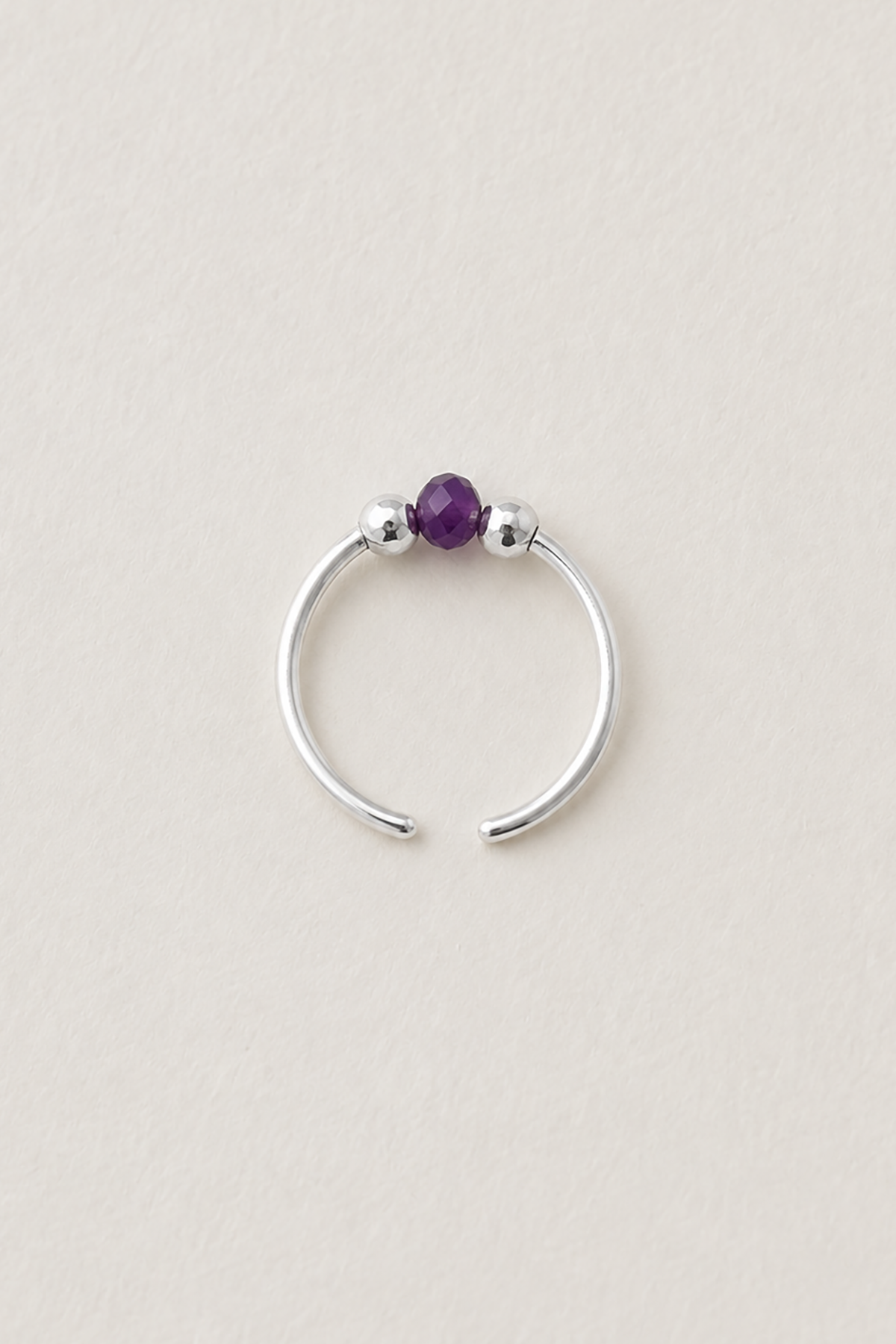 20li Gümüş Renk Boncuk Detaylı Halka Piercing Set
