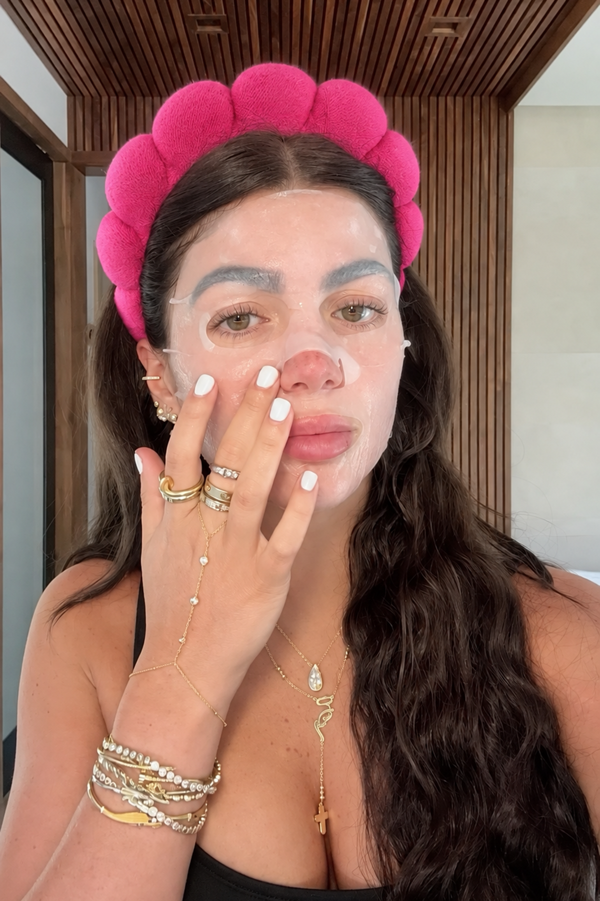 Pembe Renk Spa Havlu Taç 