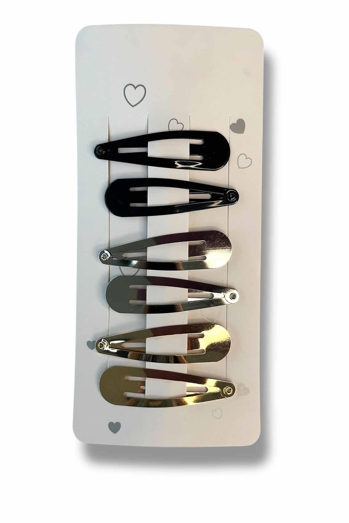 Karışık Renk 6lı Yan Toka Set
