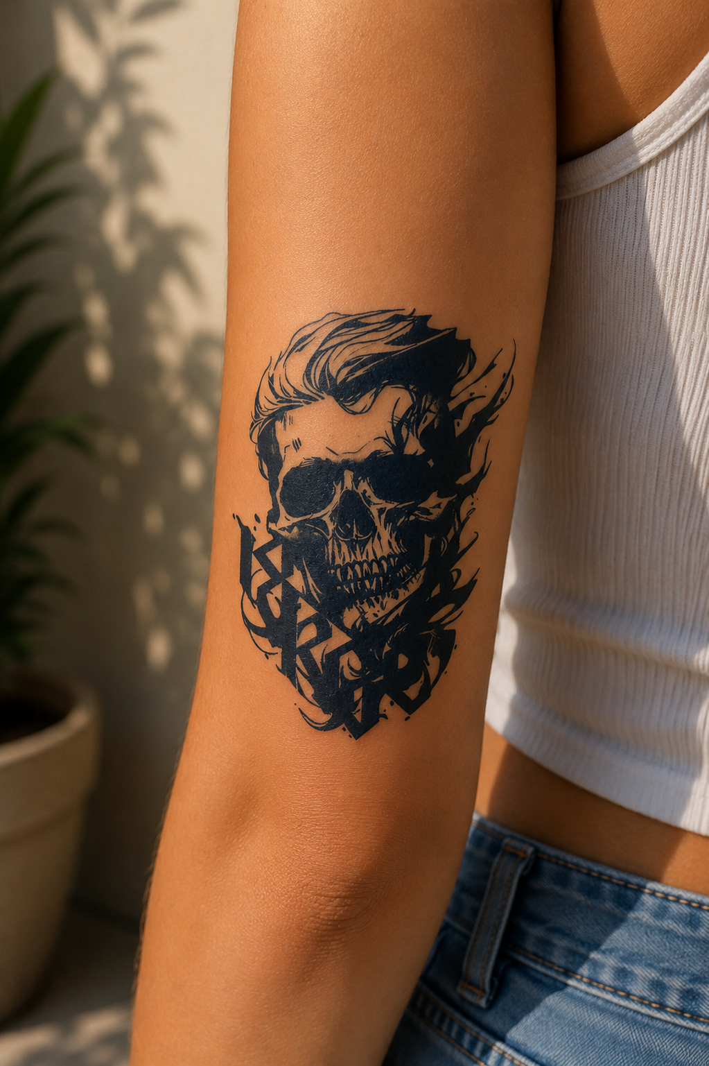 Kurukafa Sonradan Kararan Yarı Kalıcı Geçici Dövme Tattoo