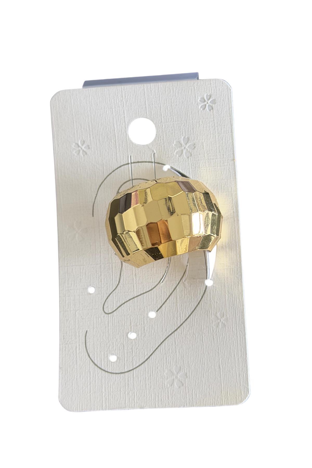 Altın Renk Kıstırmalı Tx Ear Cuff (Tek)