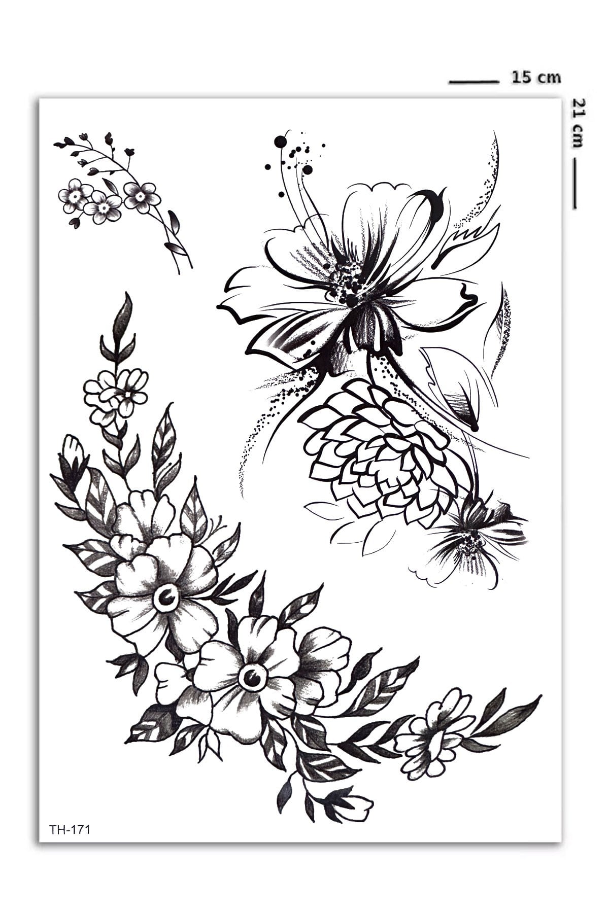 Çiçek Geçici Dövme Tattoo