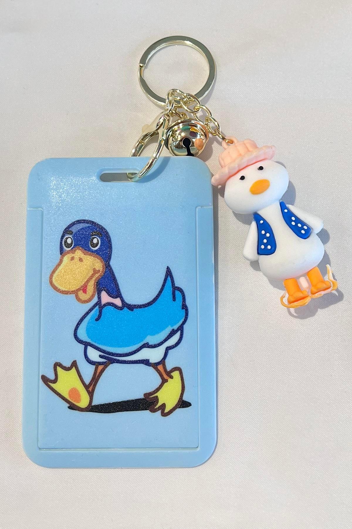 Ördek Figürlü Kartlıklı Anahtarlık