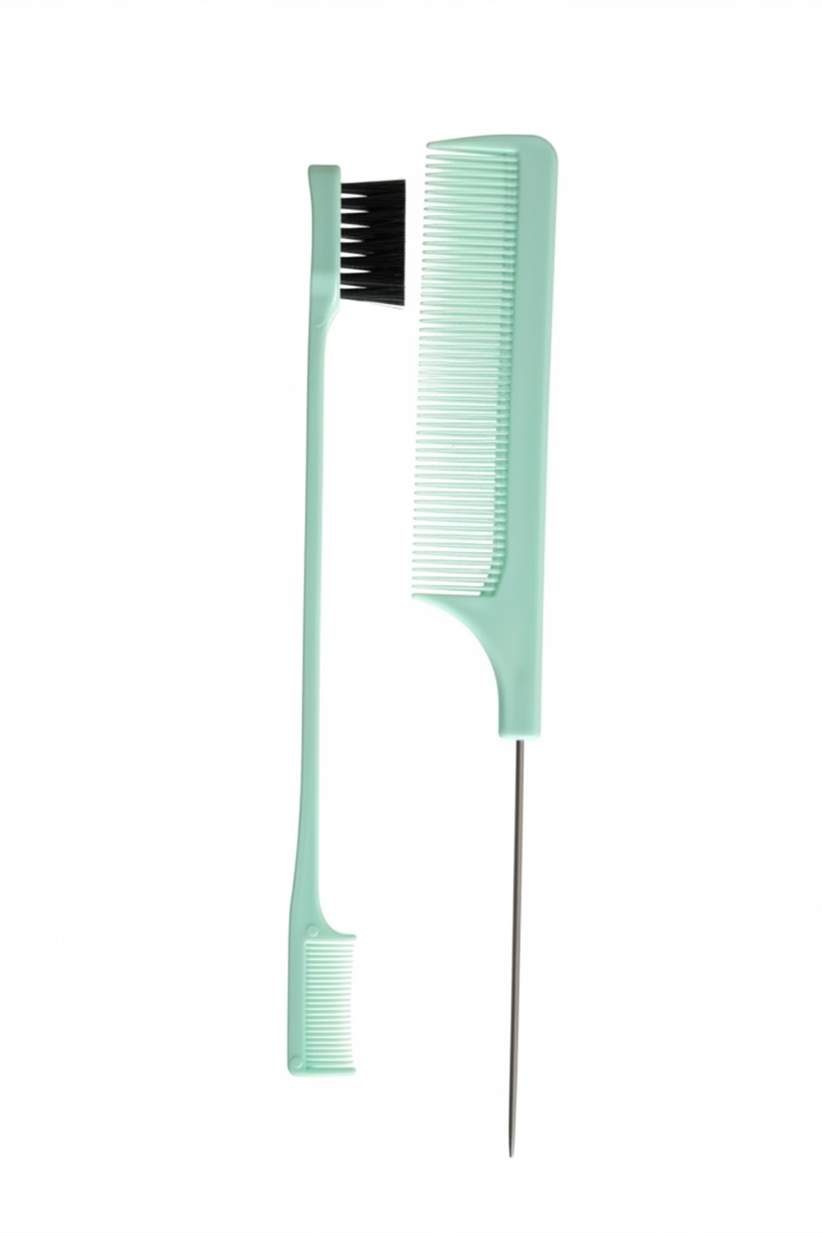 Turkuaz Renk İkili Saç Fırçası