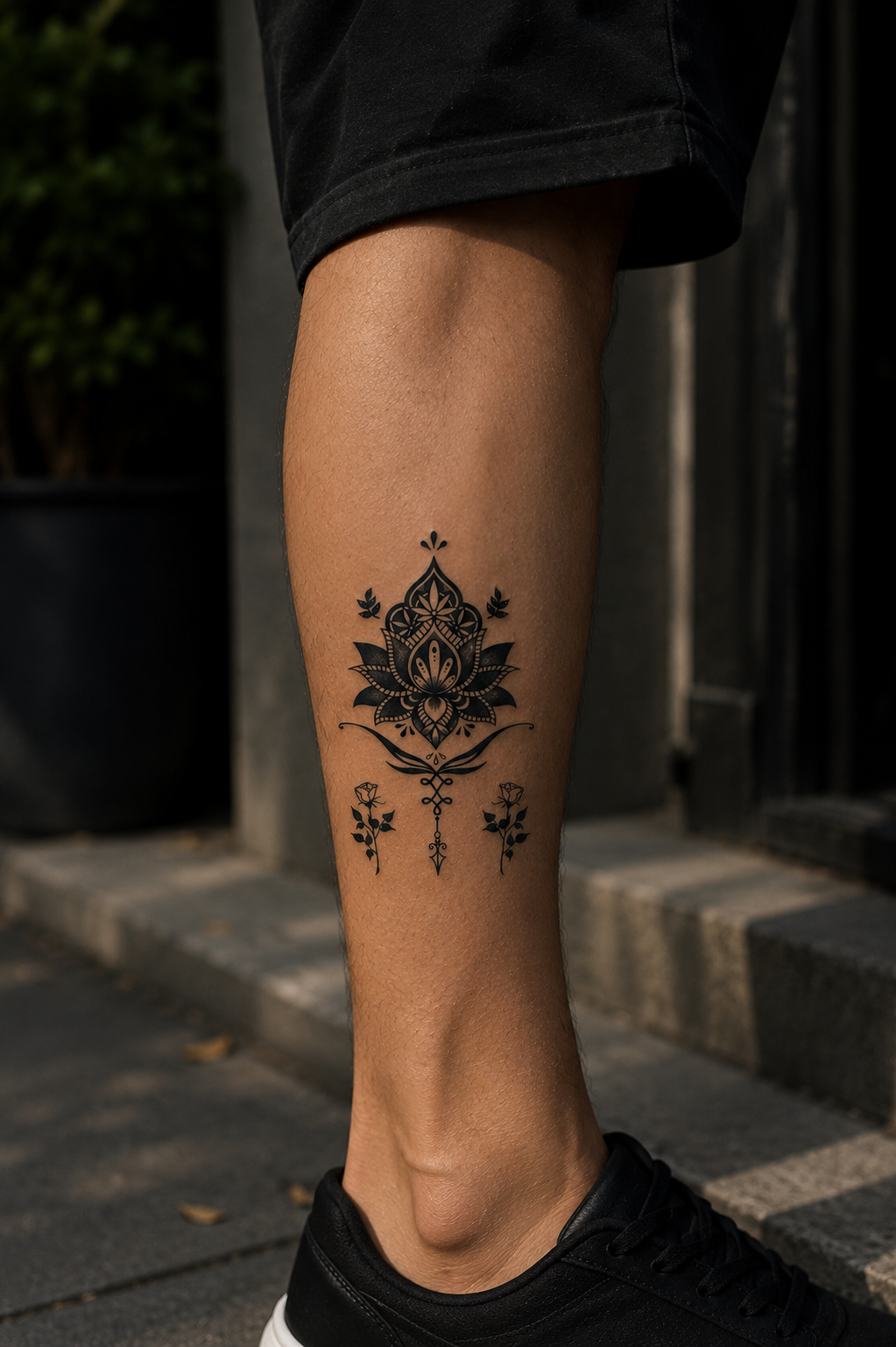 Lotus Sonradan Kararan Yarı Kalıcı Geçici Dövme Tattoo